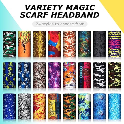 Miniatura 3 de JaGely 50 Pieces Neck Gaiter Sports Neck Head Wrap Headband Scarf Face Bandana Hair Wrap Neck Tube Balaclava for Women Men