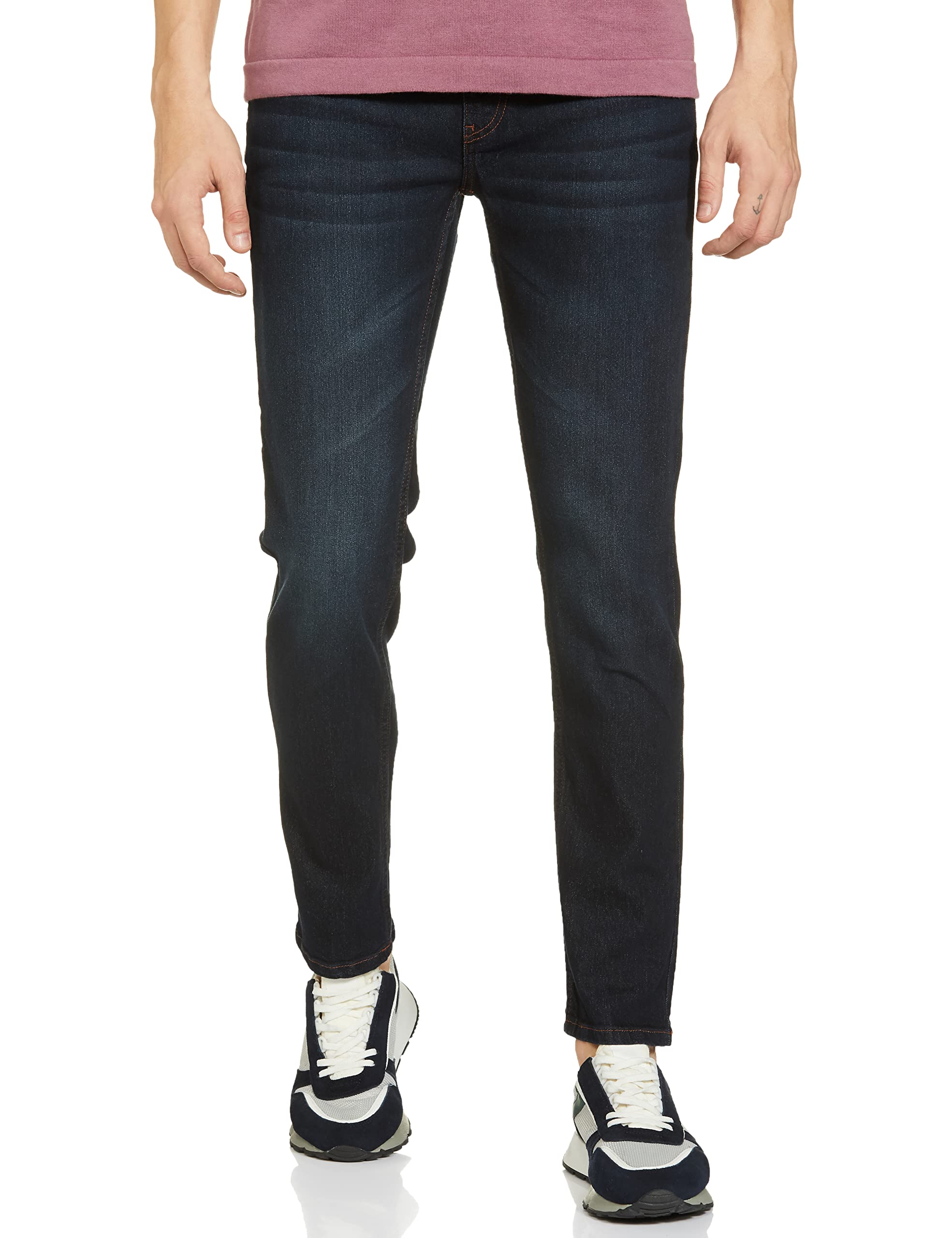 the indian garage co Men Slim Fit Solid Mid-Rise Jeans-picture-31