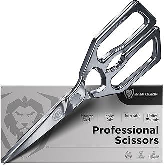 Kitchen Scissors All Purpose - Japanese Stainless Steel - Ambidextrous Kitchen Shears for Food - Detachable - Heavy Duty Scissors Sharp Scissor - Herbs, Pizza, Poultry Meat Cutting Scissors
