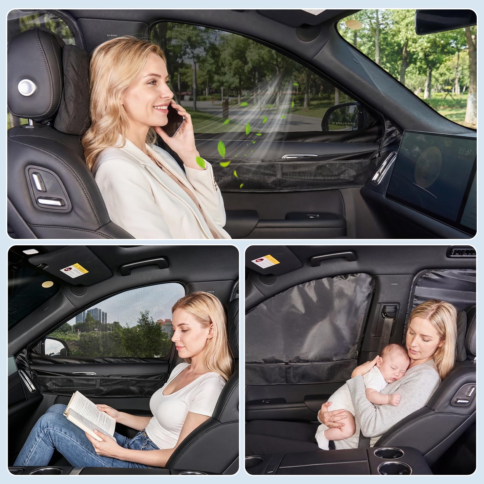 Zanzariera per finestra laterale per Mercedes Renault Clio 2019, zanzariera per finestrini auto, protezione solare monostrato, per Renault Clio 2019