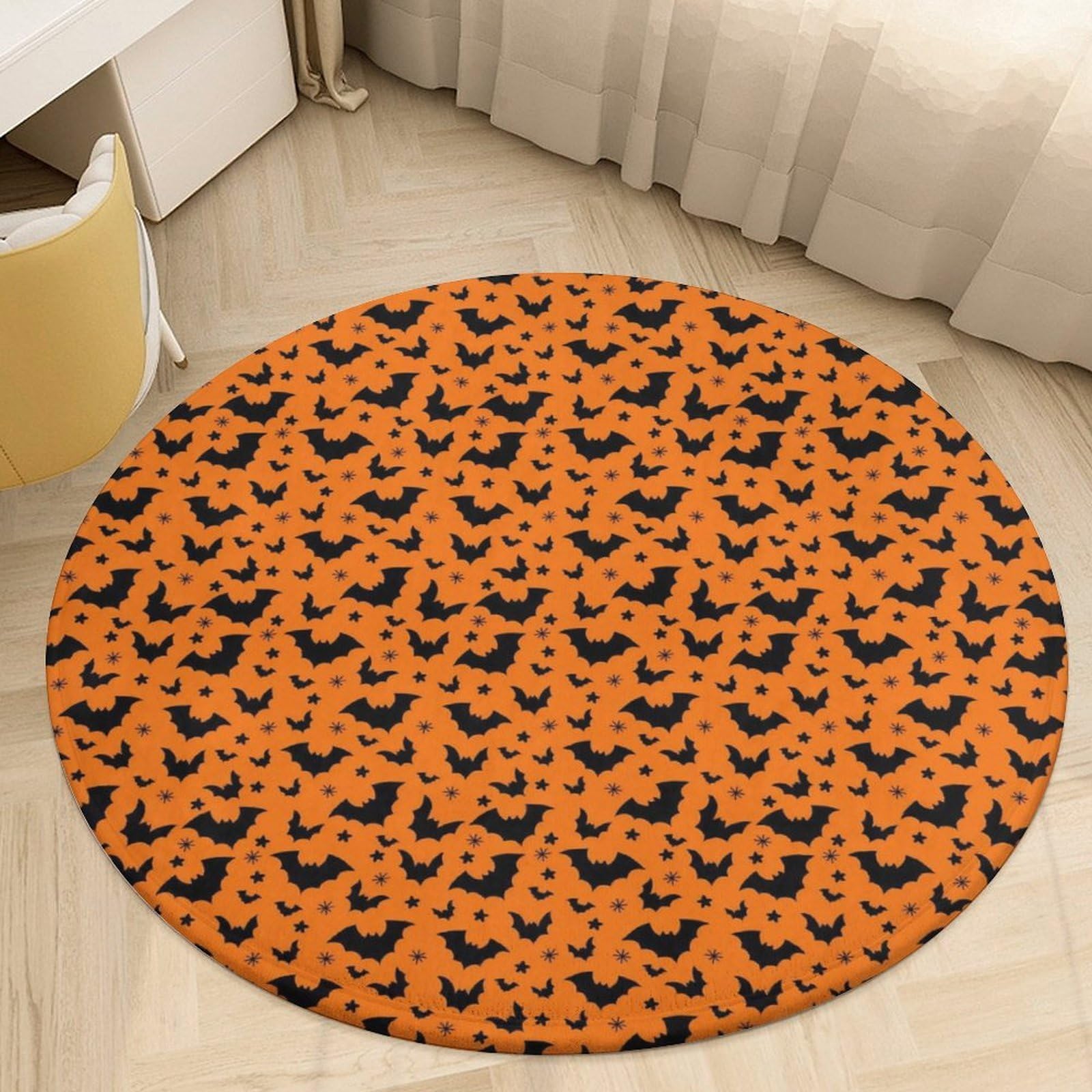 Tapis de sol antidérapant pour éviter les glissades avec style orange d'Halloween
