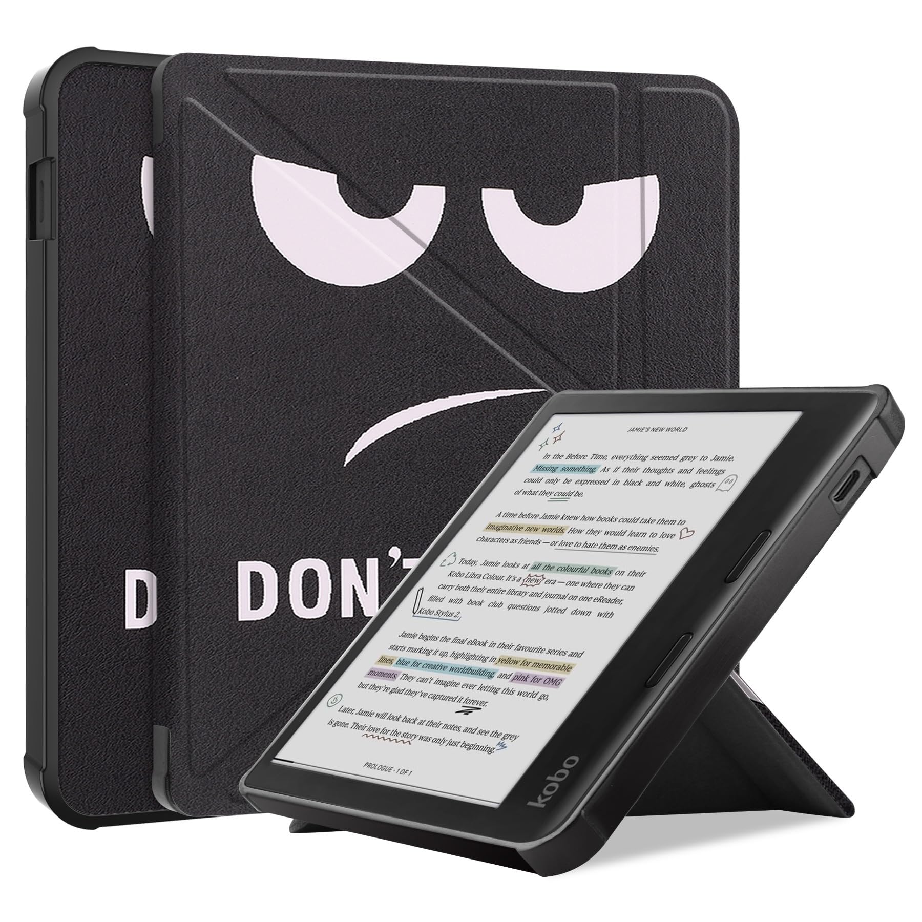 Case for Kobo Libra Colour 7-inch 2024 Release eReader Leather Case for Kobo Libra Colour Smart Slim Lightweight Premium TPU Leather Cover with Auto Sleep/Wake for Kobo Libra Colour Cover (DYJ)