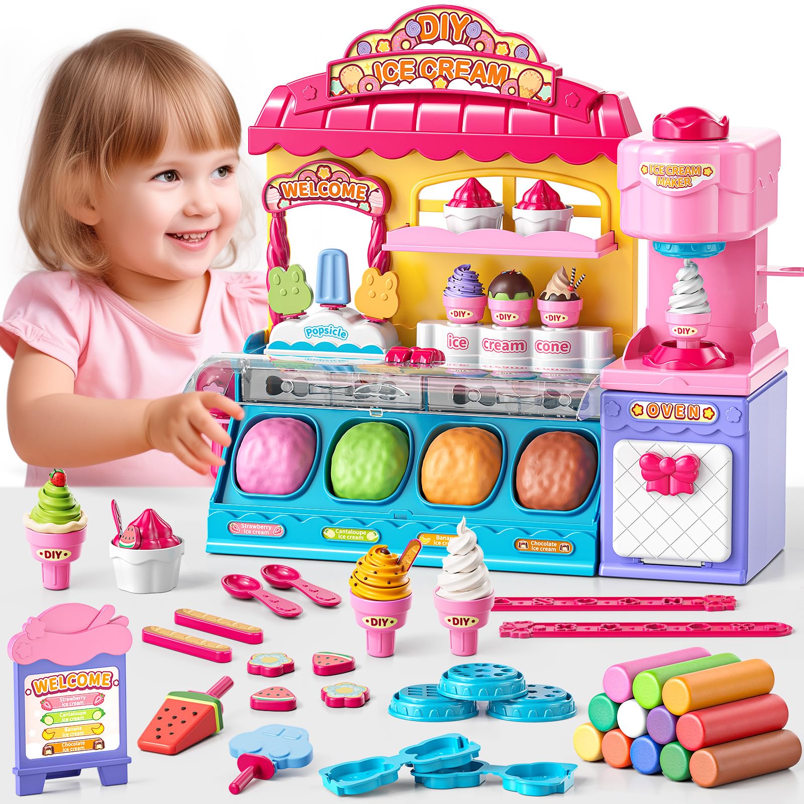 Color Modeling Clay Ice Cream Set Food Toys For Kids Desertcart