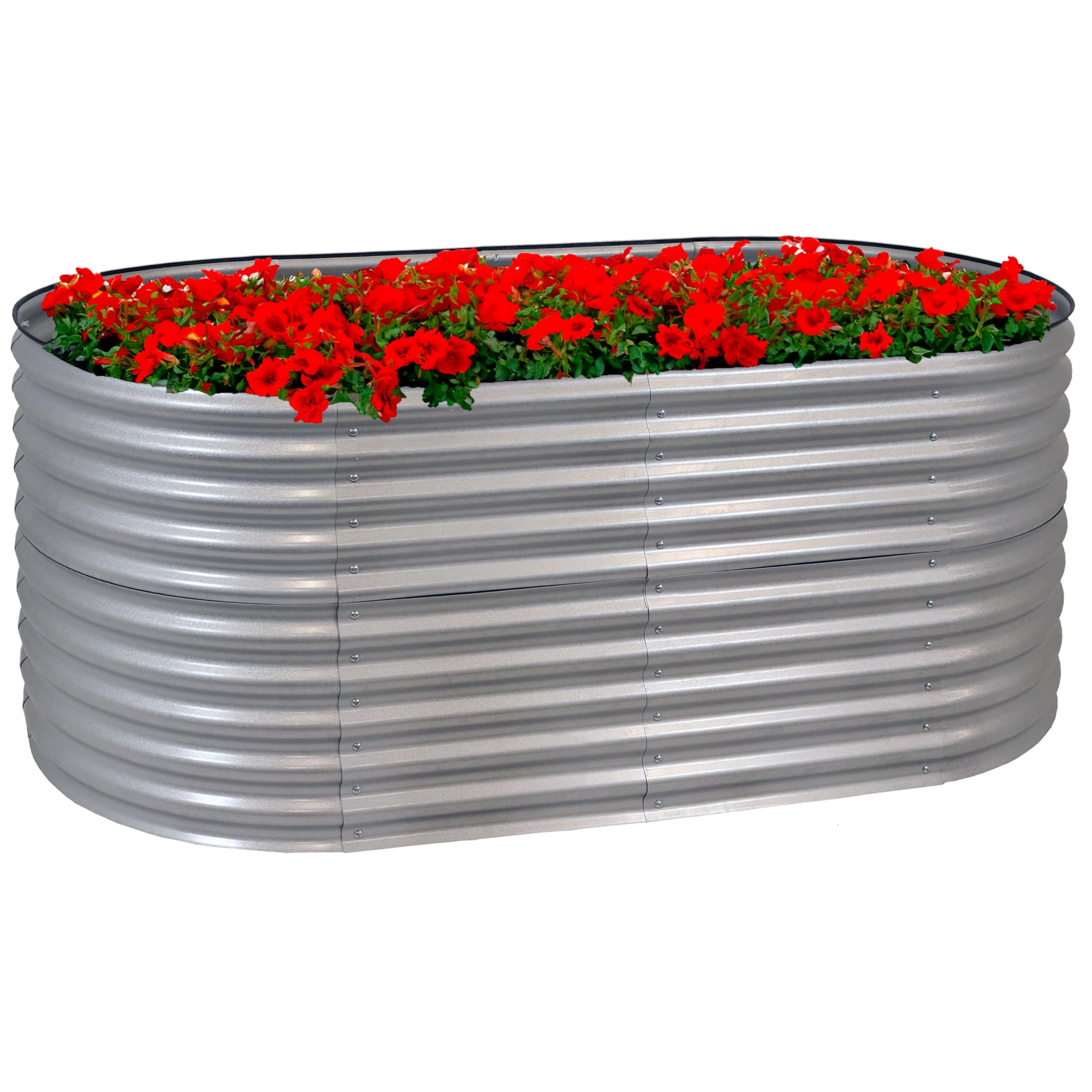 Amazon.com: Sunnydaze 79-Inch Oval Raised Garden Bed - Stackable