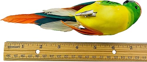 Miniatura 3 de Decoración de pájaros con plumas y clip de fieltro para arreglos florales, artes y manualidades, paquete a granel, paquete de 12