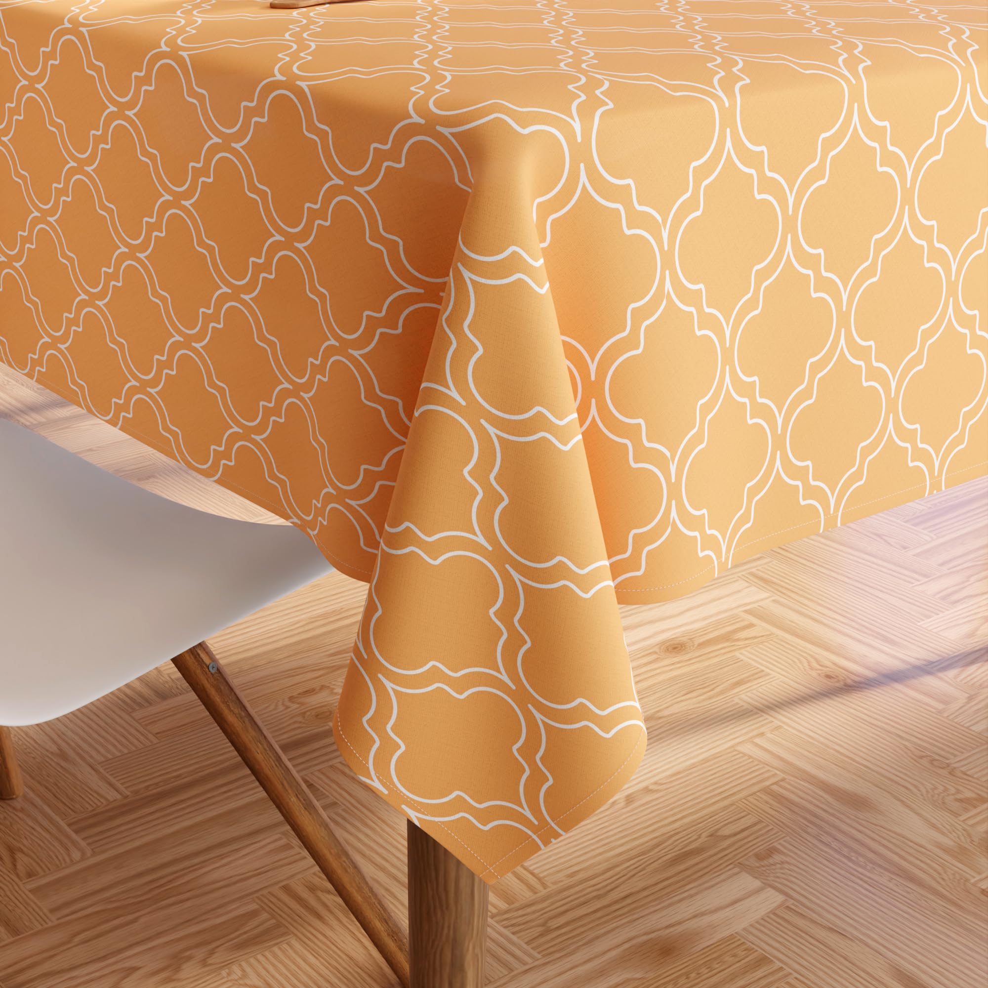 Encasa Tischdecke 140x180 Cm – 100% Baumwolle, Bedruckt, Maschinenwaschbar, Für 4-6 Personen