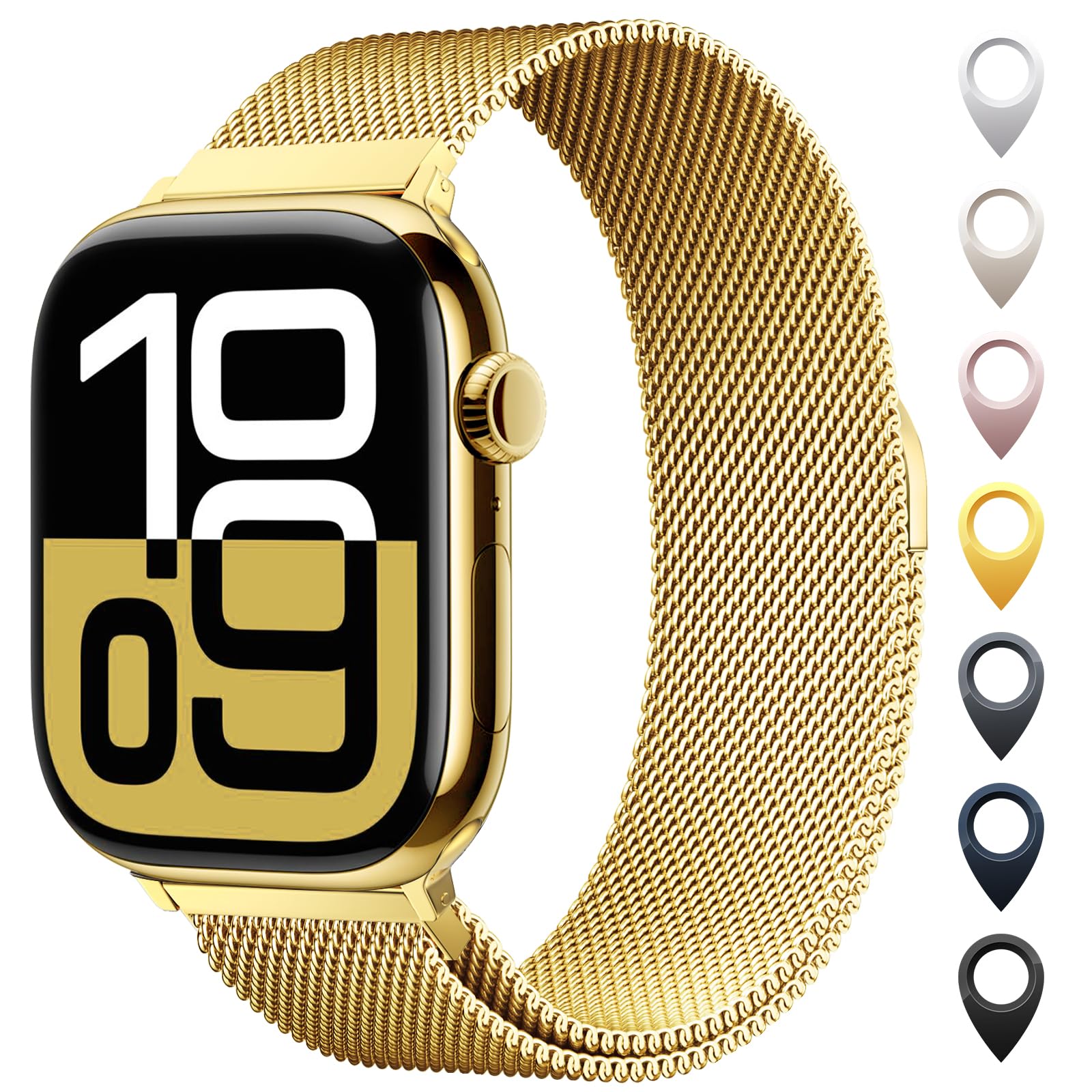 Photo 1 of Original Stainless Steel Mesh Loop Compatible with Apple Watch Bands Women