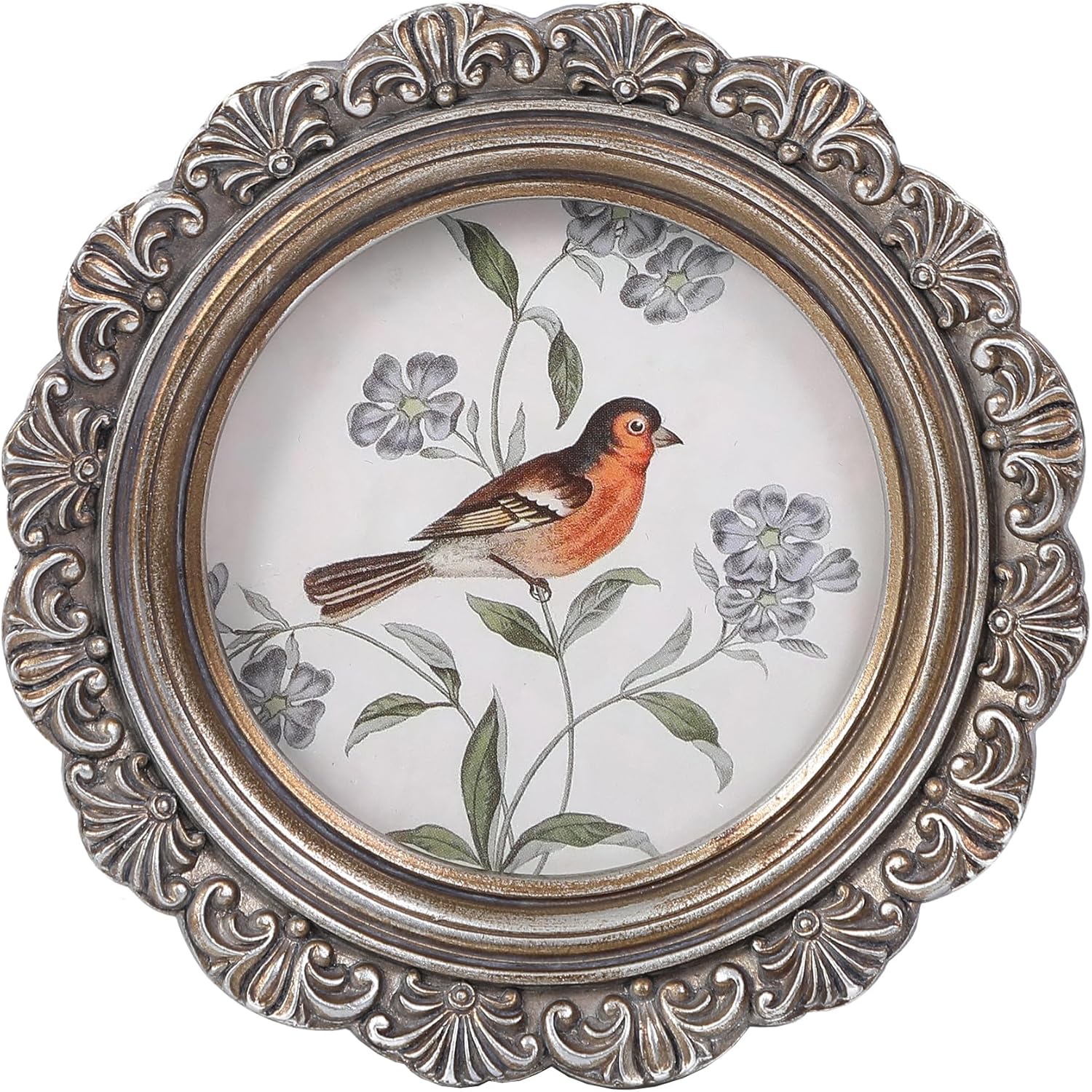 LIHOLO Vintage Picture Frames 3x3 Round Picture Frames