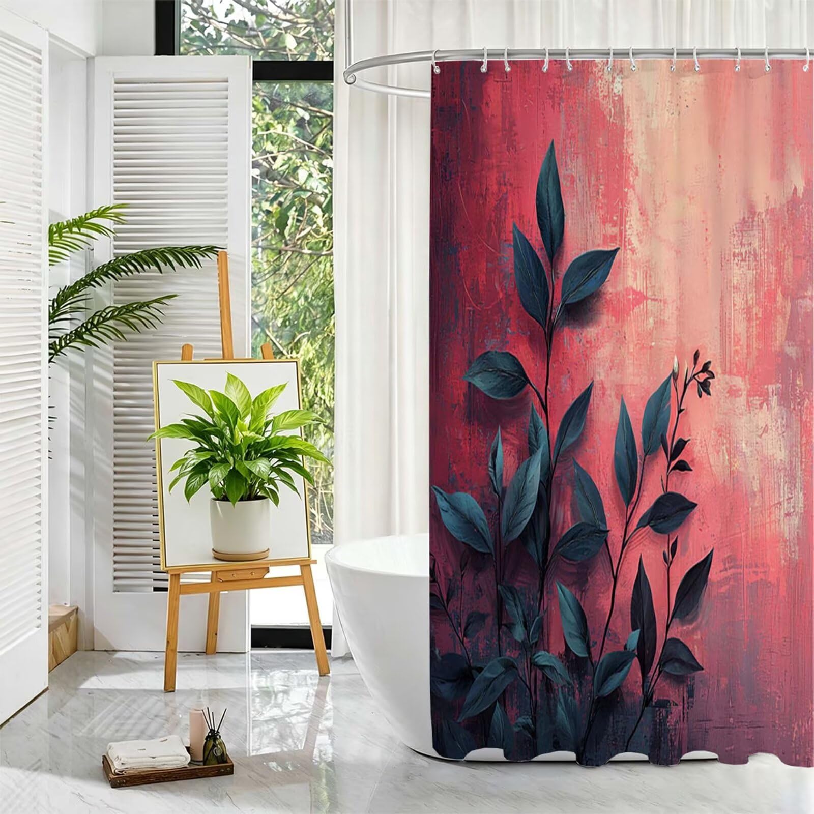 Rideau de Douche Rose, Rideau Douche 240x200cm D-559