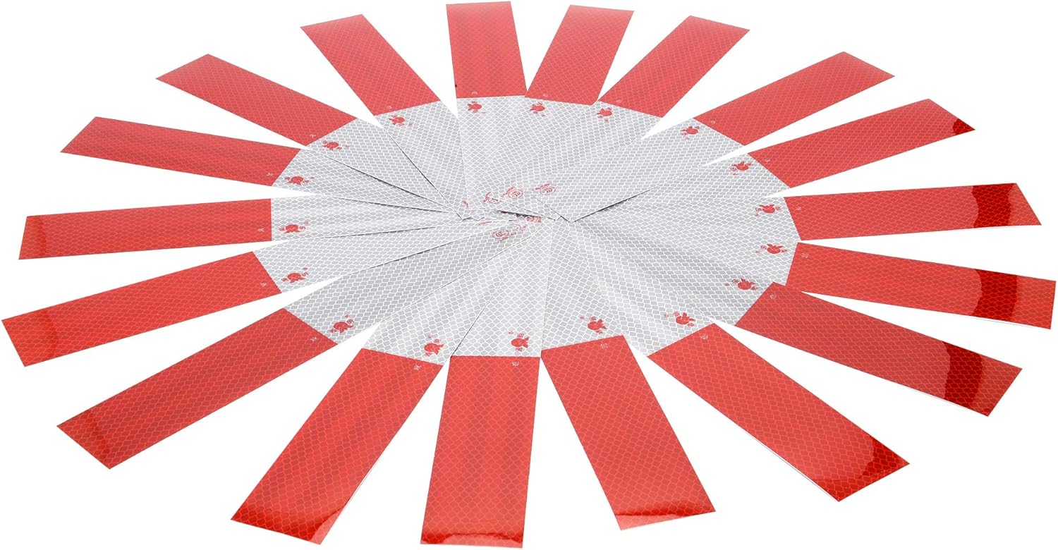 Best Cyber Monday 🔥 10Pcs Red White Micro Prismatic Sheeting Reflective Tape 2 X 12' Waterproof Reflector Tape Self-adhesive Reflector Sticker Conspicuity Safety Warning Tape for Truck Trailer Pickup Authentic Crazy Deals 10Pcs Red White Micro Prismatic Sheeting Reflective Tape 2 X 12' Waterproof Reflector Tape Self-adhesive Reflector Sticker Conspicuity Safety Warning Tape for Truck Trailer Pickup