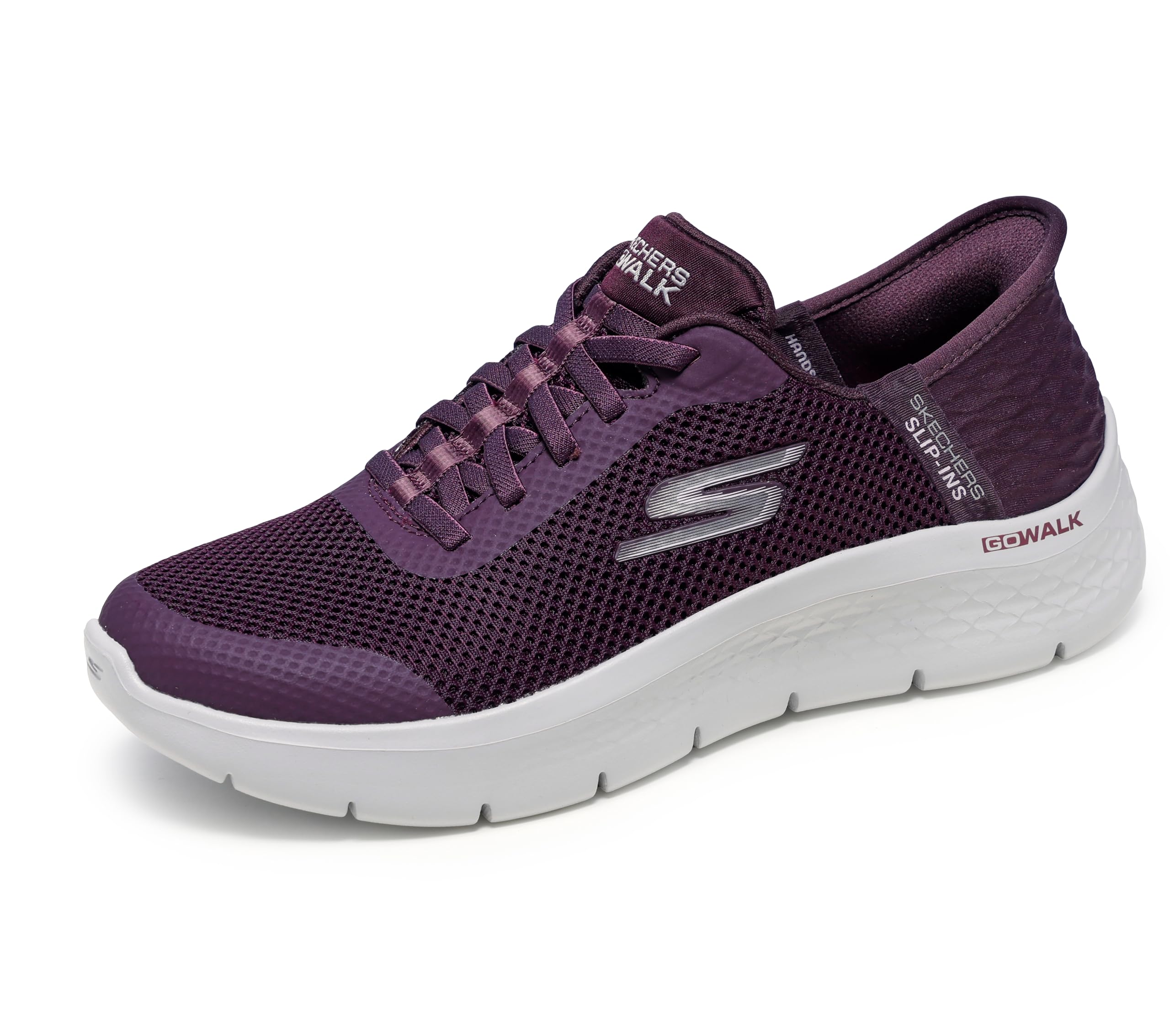 Skechers Womens Slip Ins: Go Walk Flex Grand Entry Runners Burgundy 6 UK (39 EU)