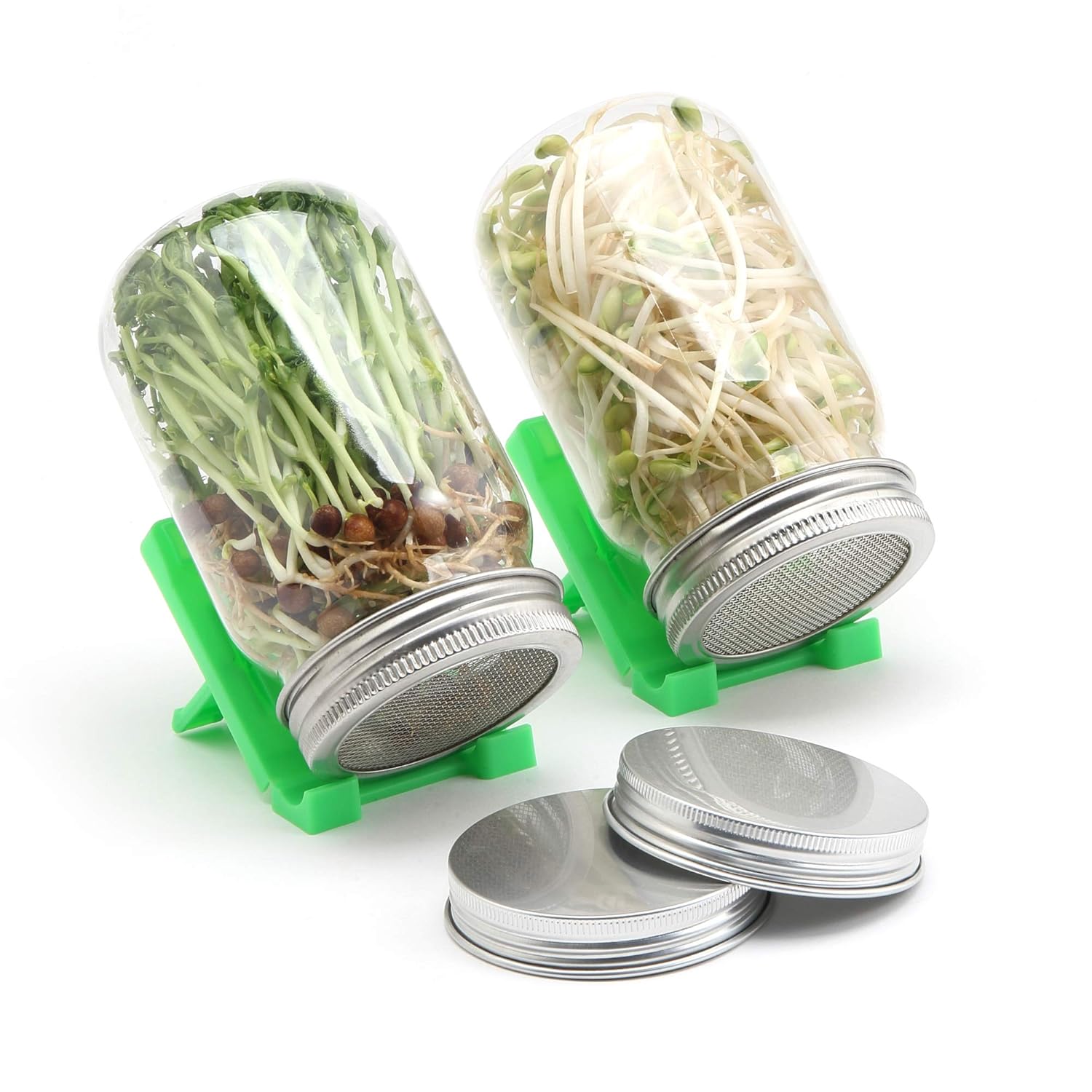 Buy Complete Mason Jar Sprouting Kit 2 Plastic Mason Jar With 304