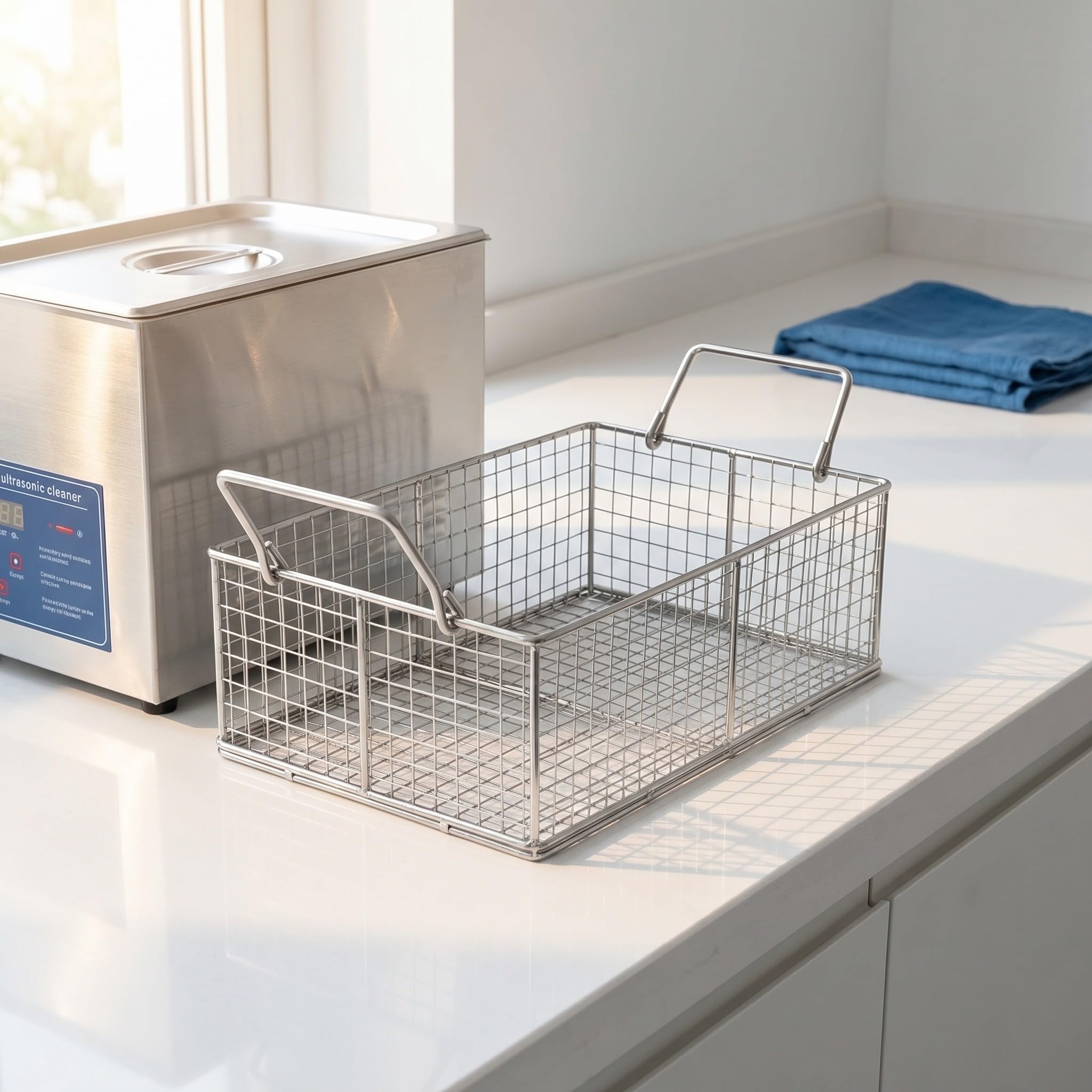 NUOBESTY Cesta con Alta Resistencia Temperatura de Acero Inoxidable de Limpieza y Filtro para Esterilización Profesional para Instrumentos Médicos