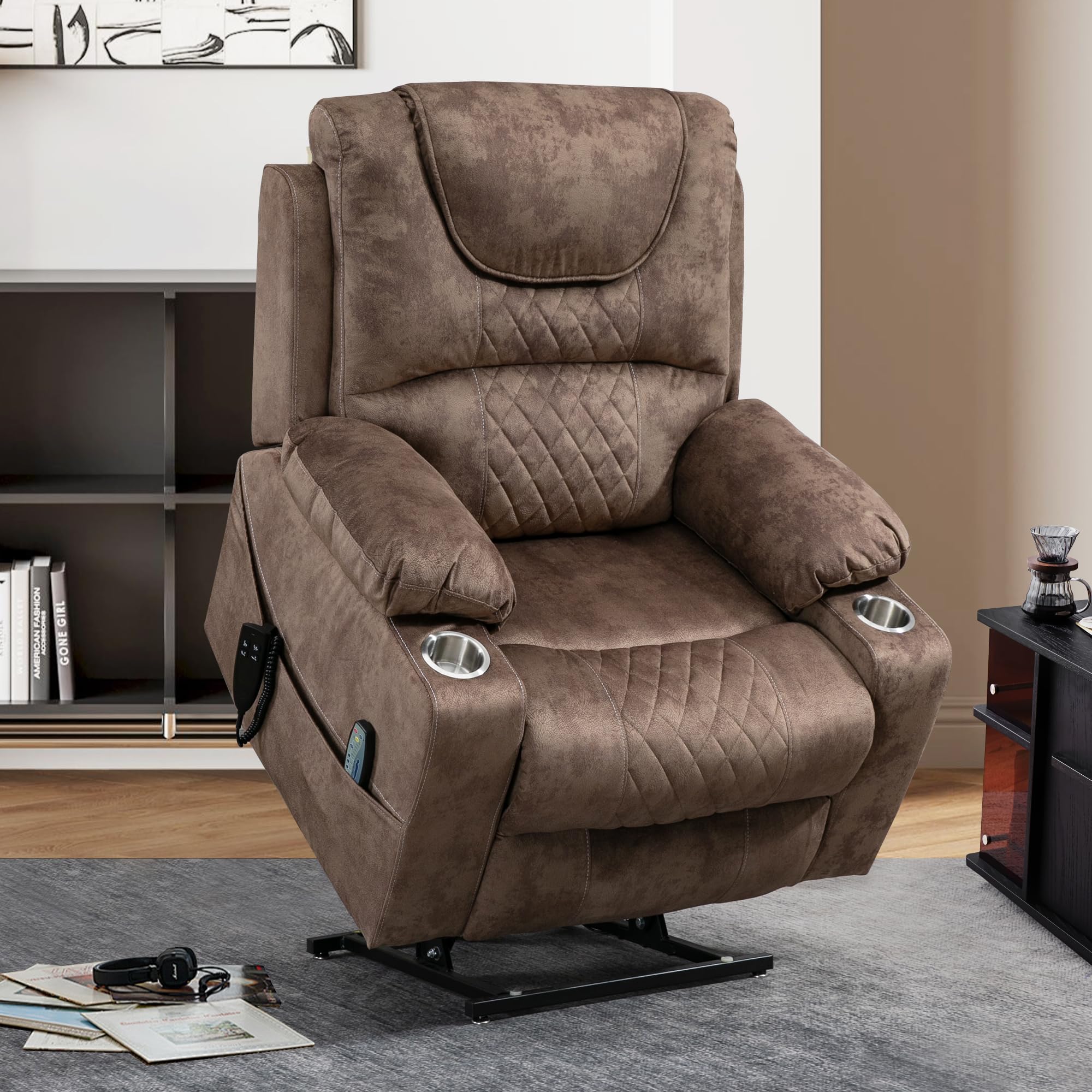 Amazon.com: SUNWAVE Power Lift Recliner Chair Lay-Flat 74