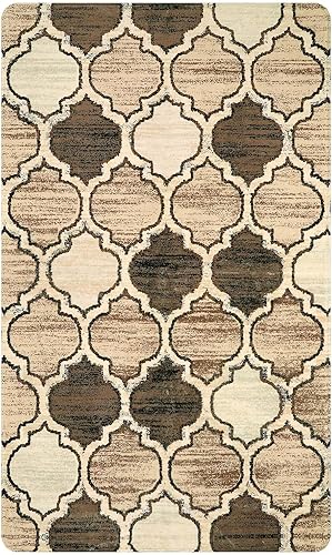 Miniatura 2 de Lahome - Alfombra marroquí, lavable, 3' x 5', pequeña, antideslizante, decorativa, fina, pelo bajo, estampada y envejecida, para sala, dormitorio,