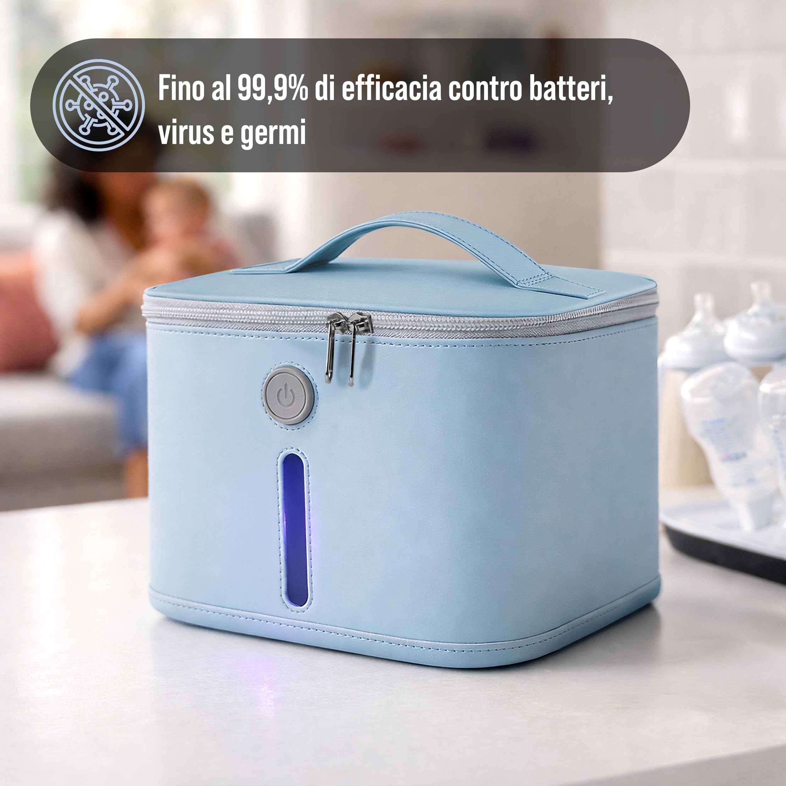 Pulox Borsa di disinfezione UVC - Sterilizzatore UV portatile per una sterilizzazione rapida al 99,9% in 3 minuti