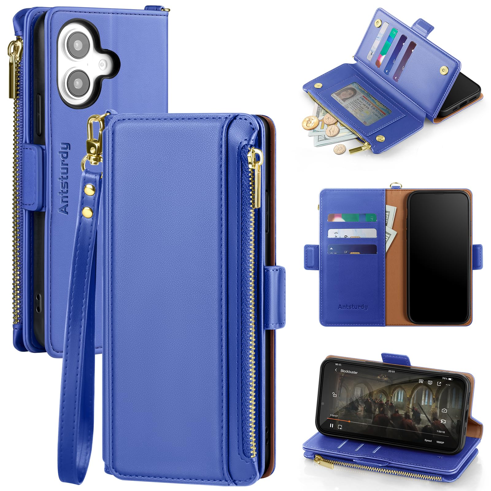 Amazon.com: Antsturdy Compatible with iPhone 16 Wallet Case,RFID