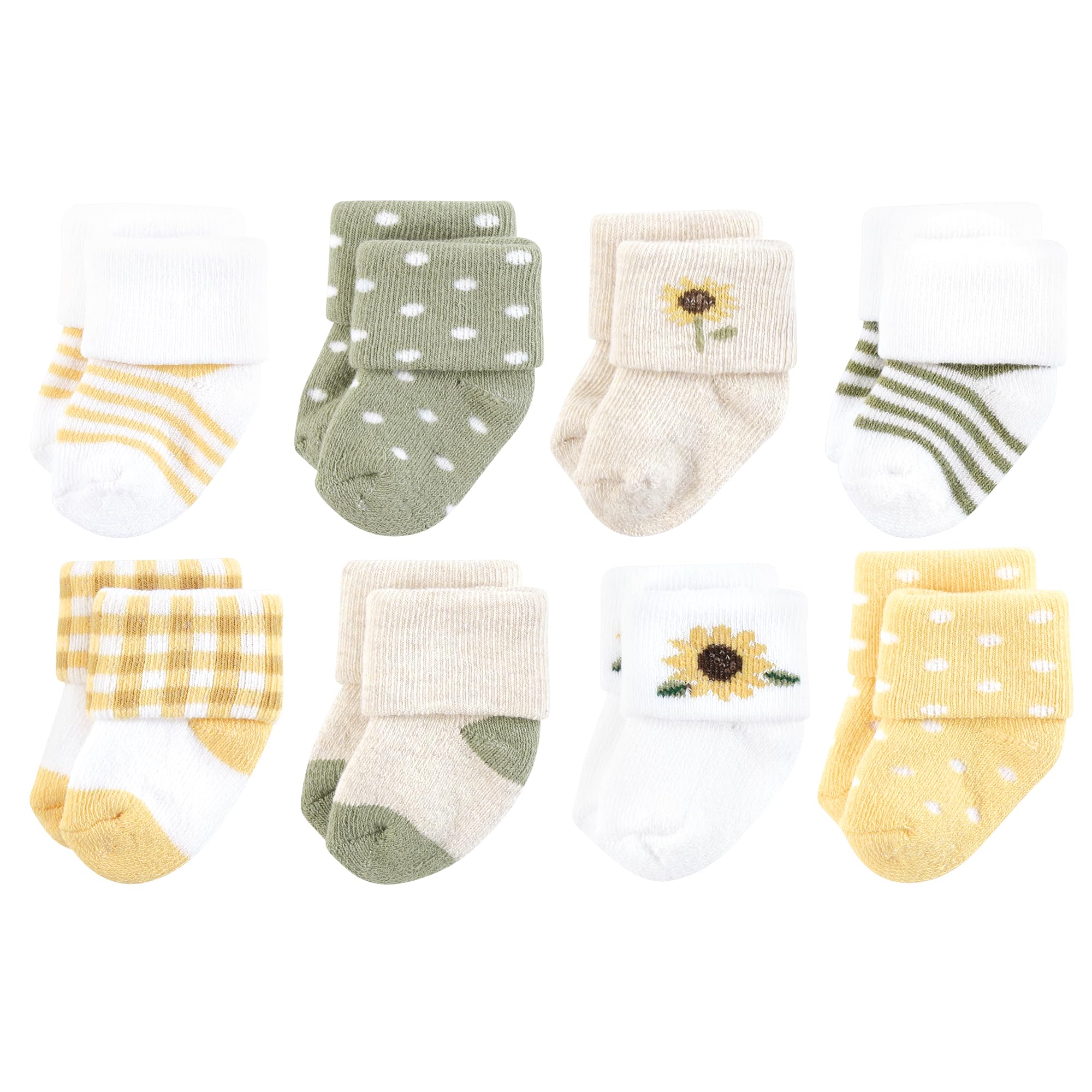 Hudson Baby Baby 8-pack Cotton Rich Newborn and Terry Socks