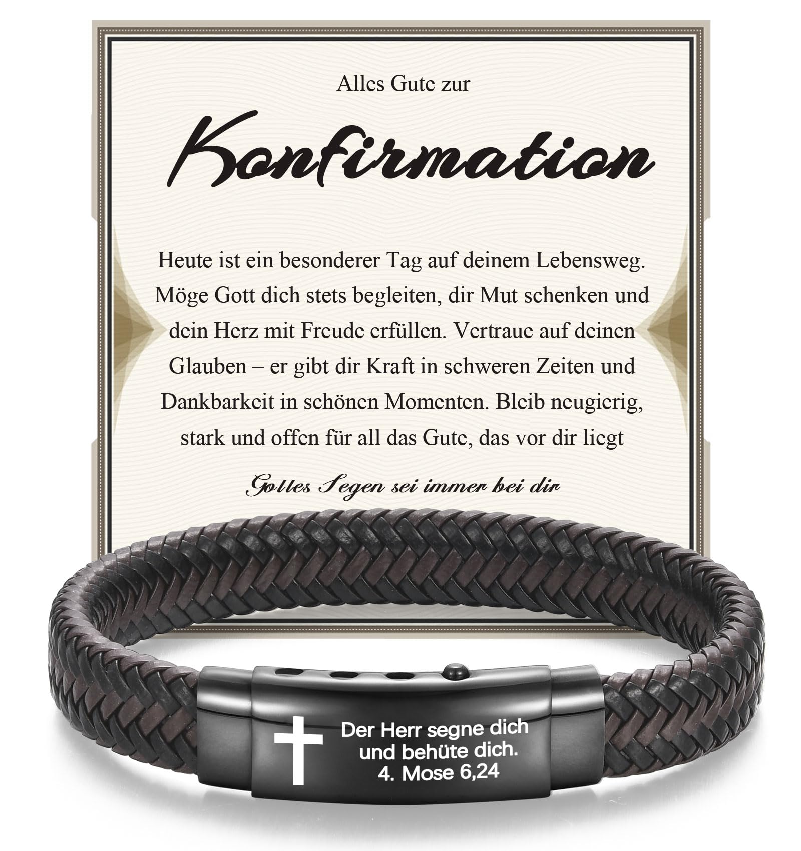 EPVID Kommunion Konfirmation Geschenk Junge, Konfirmationsgeschenk für Jungen, Erstkommunion Geschenke für Jungs Sohn Bruder Neffen Enkel Patensohn von Mama Papa Taufpaten - 2