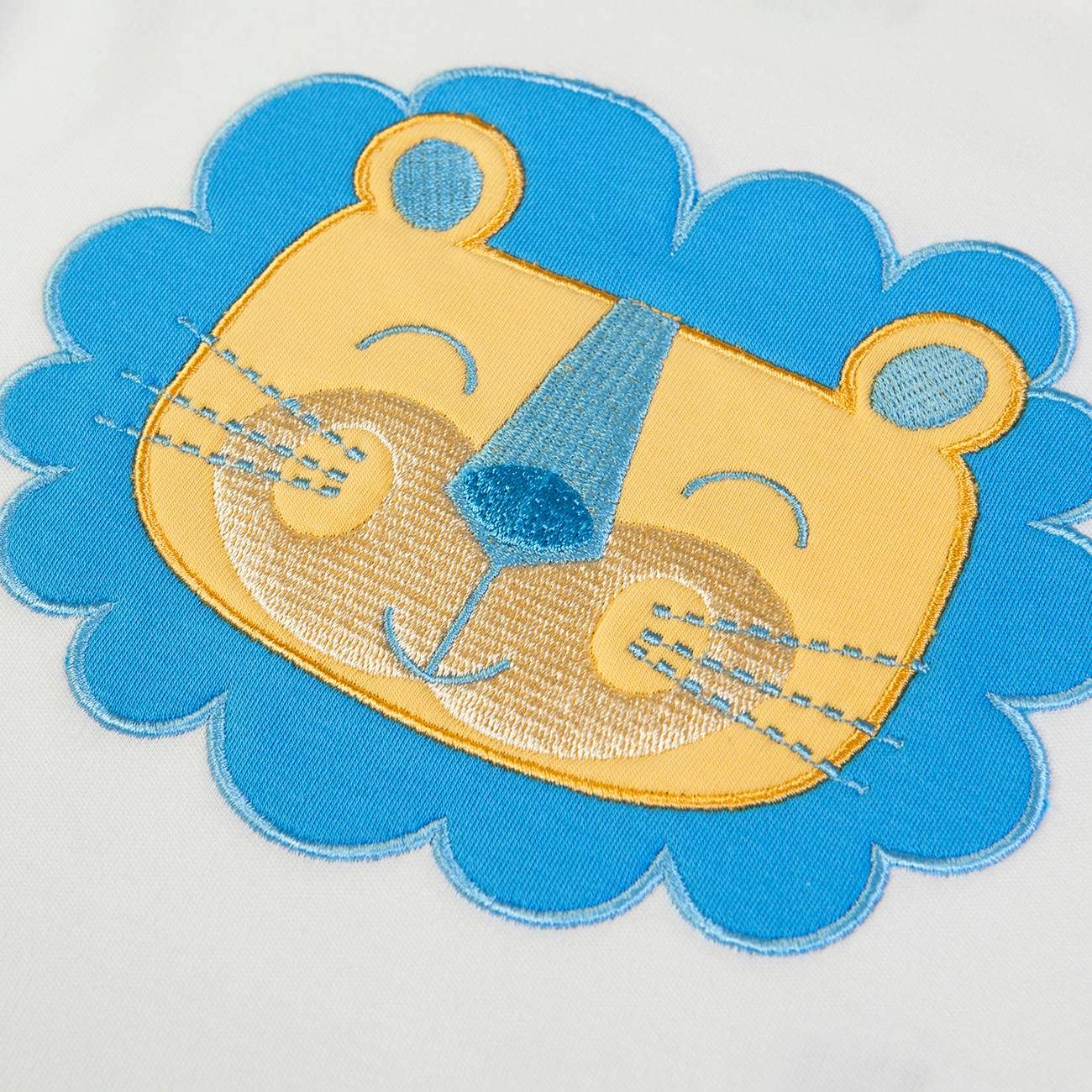 Koordinierter Baby-Shirt für Babys, Sommer, 1-24 Monate, T-Shirt und Shorts, Baumwolle, Weiß, Gelb Löwe, Weiß, 1 Monate