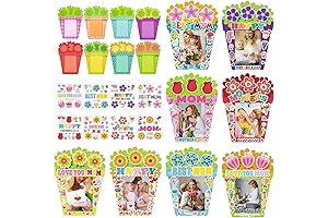 24 Pcs Mother's Day Craft Kits for Creating Unique Picture Frames, DIY Art and Stickers