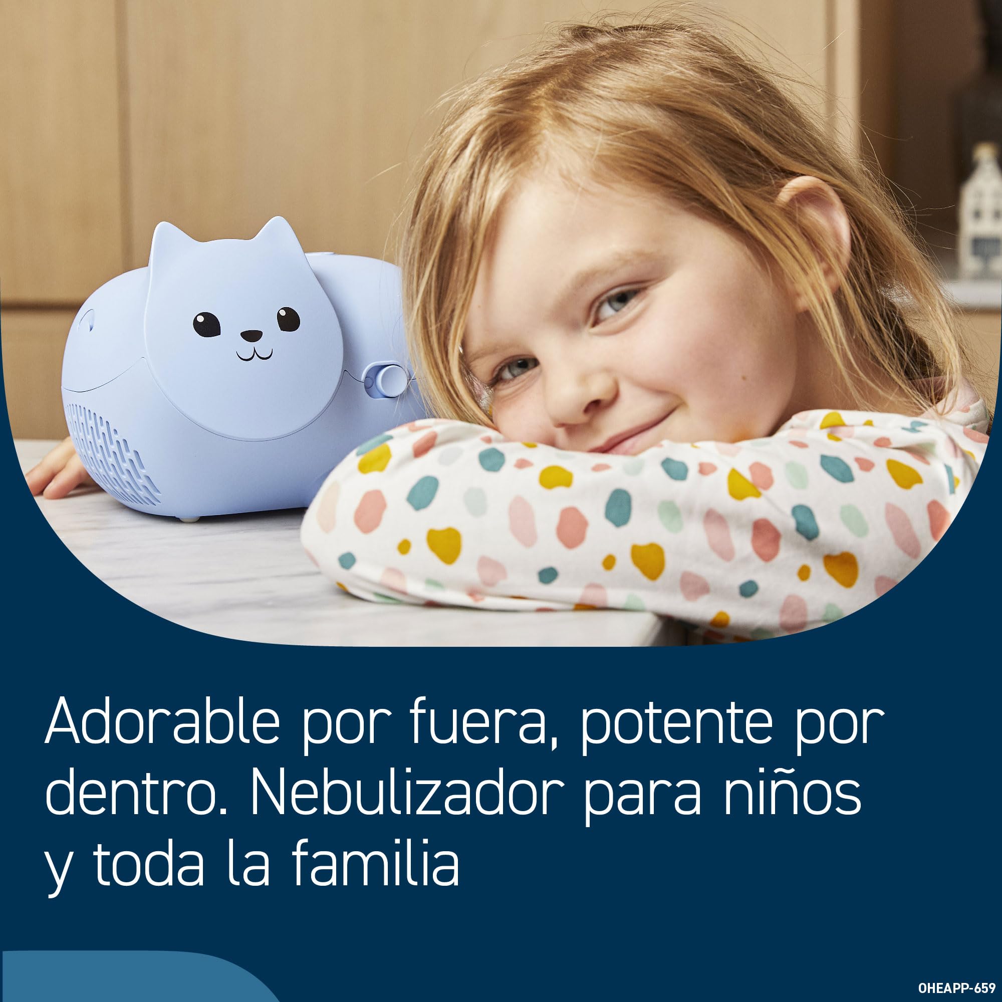 OMRON Nami Cat Nebulizador – Nebulizador niños, compresor potente para tratamientos rápidos y eficaces de afecciones respiratorias infantiles