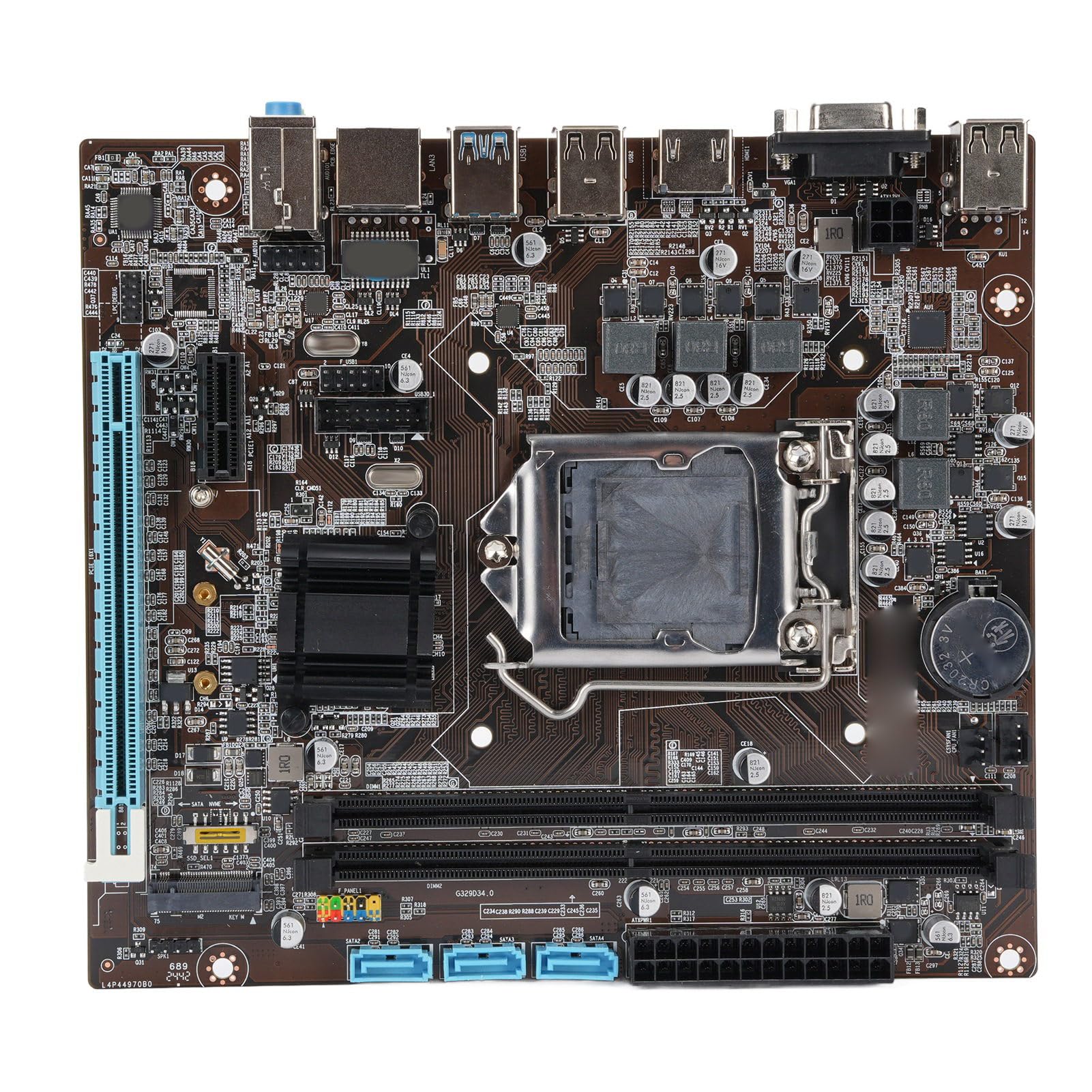 Elprico LGA 1151 Płyta Główna, H110 (6/7./8. generacji) Płyta Główna Gier, DDR4, NVME/NGFF M.2, SATA3.0 6 GB dla Core I7 8700 8700K, I5 8600K, 8600,8500,8400, I7 7700K, I7 7700, I5