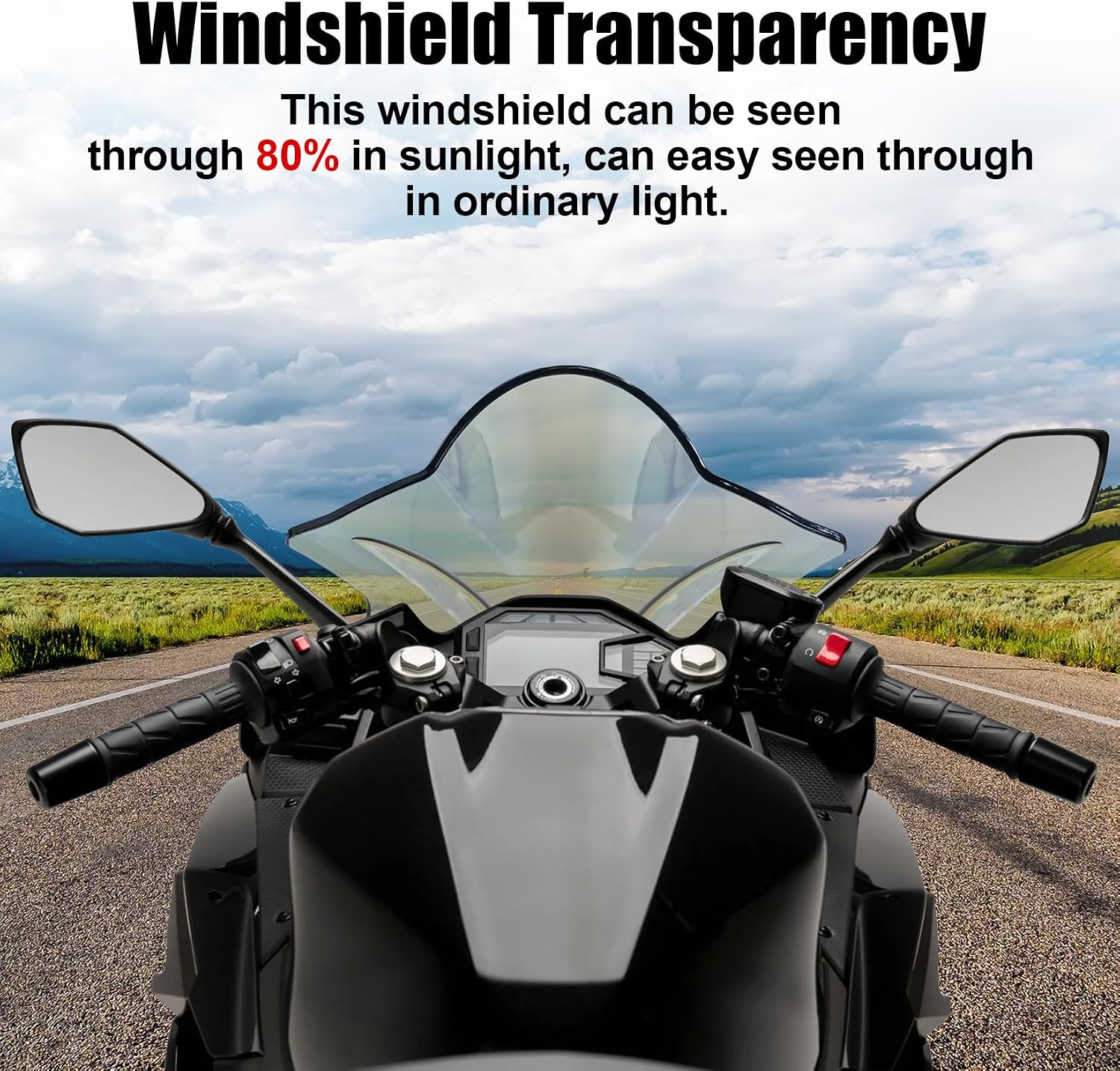 Windshield for NINJA500 SE 2024 2025 2026, PSLER Windscreen Double Bubble Wind Deflector Protector Fairing for NINJA500 SE Ninja 500 2024 2025 2026 (Multicolor)