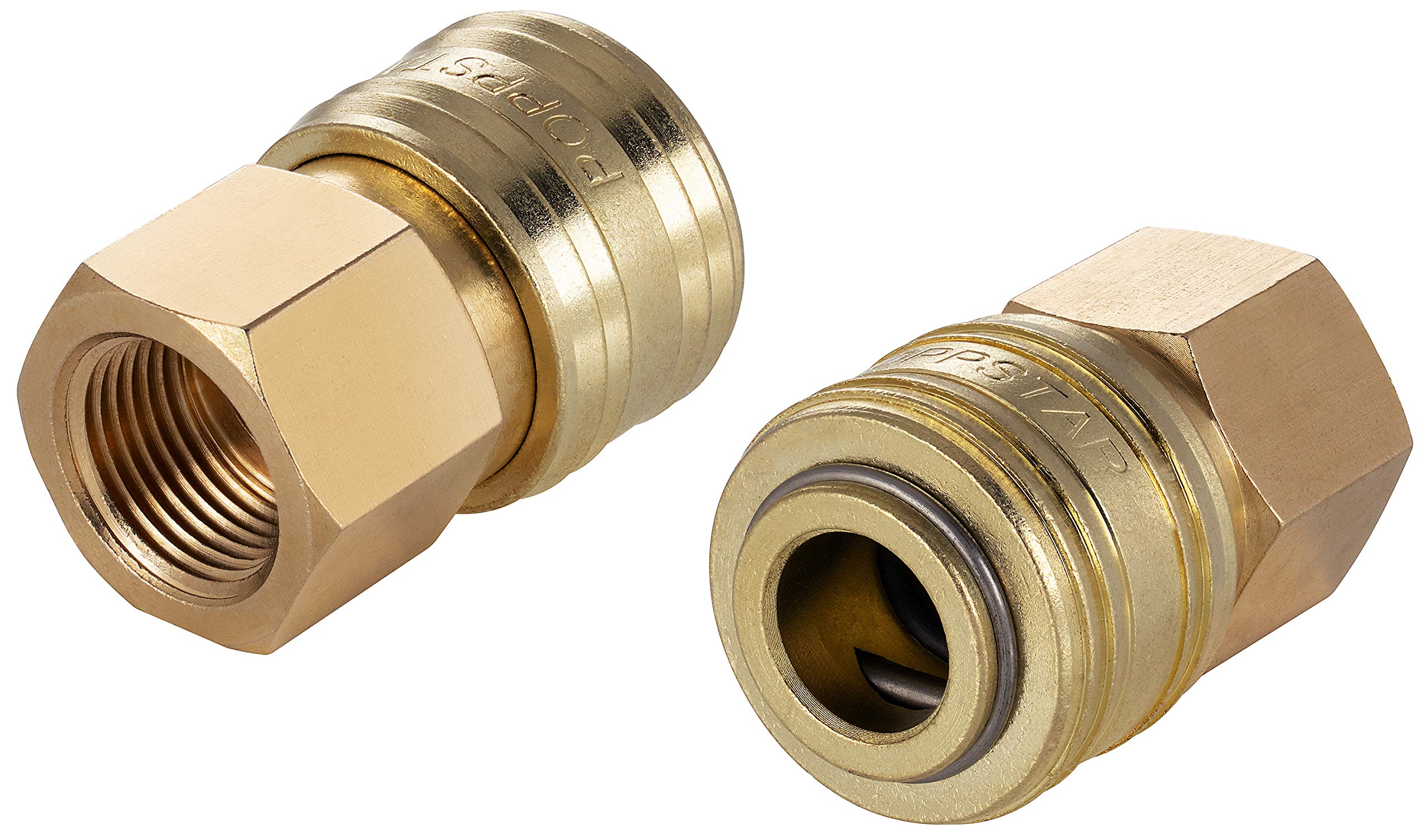 Poppstar Quick Coupling Compressed Air NW 7.2 mm 3/8" Internal Thread for Compressed Air Fittings, Gold, Female Thread 3/8" / Coupling - Image 3