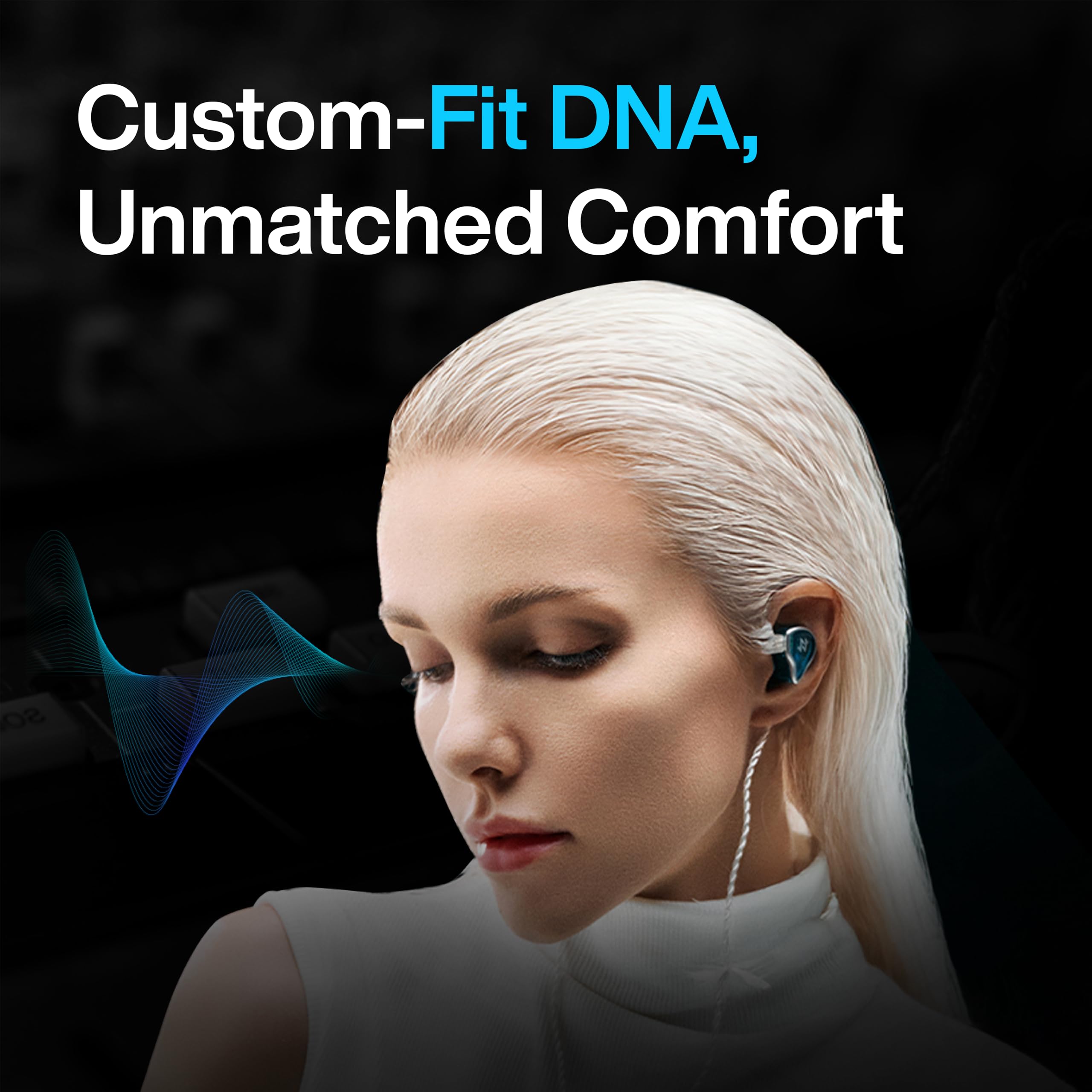 NM20 - Auriculares intraurales con cable para monitor de oído, uso en escenario, auriculares profesionales de estudio, sonido claro extra graves para músicos, audiófilos, controlador dinámico