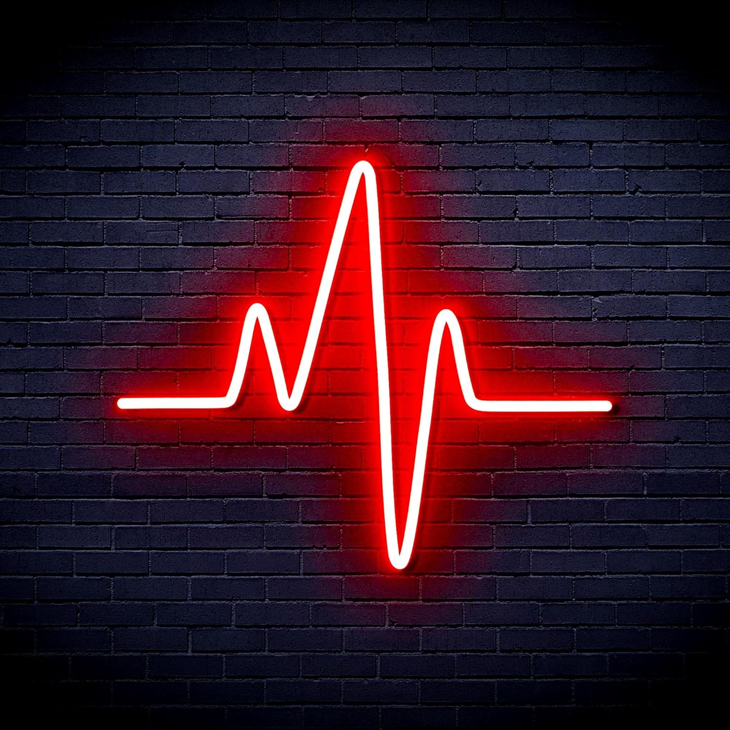 ADVPRO Heart Beat Pulse Flex Silicone LED Neon Sign - Red - st16s44-fnu0234-r