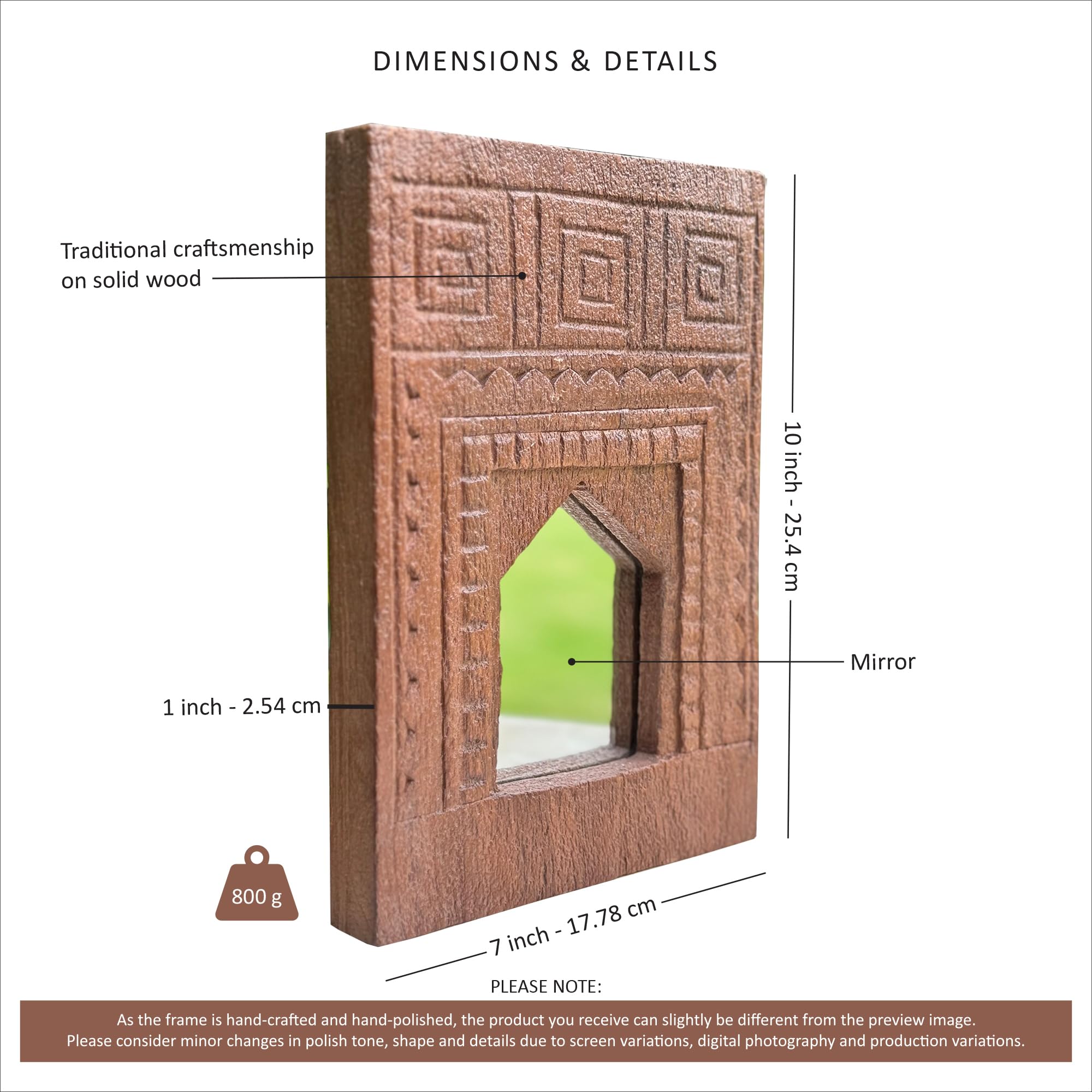 Handcrafted Indian Jharokha Mirror Frame -3 Handcrafted Indian Jharokha Mirror Frame -3