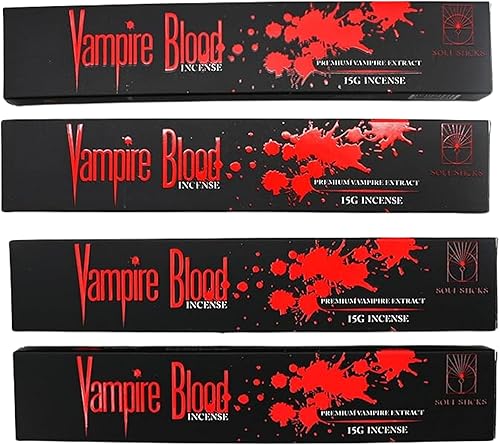 Soul Sticks Varillas de incienso con fragancia Vampire's Blood 4 paquetes de 0.53 oz