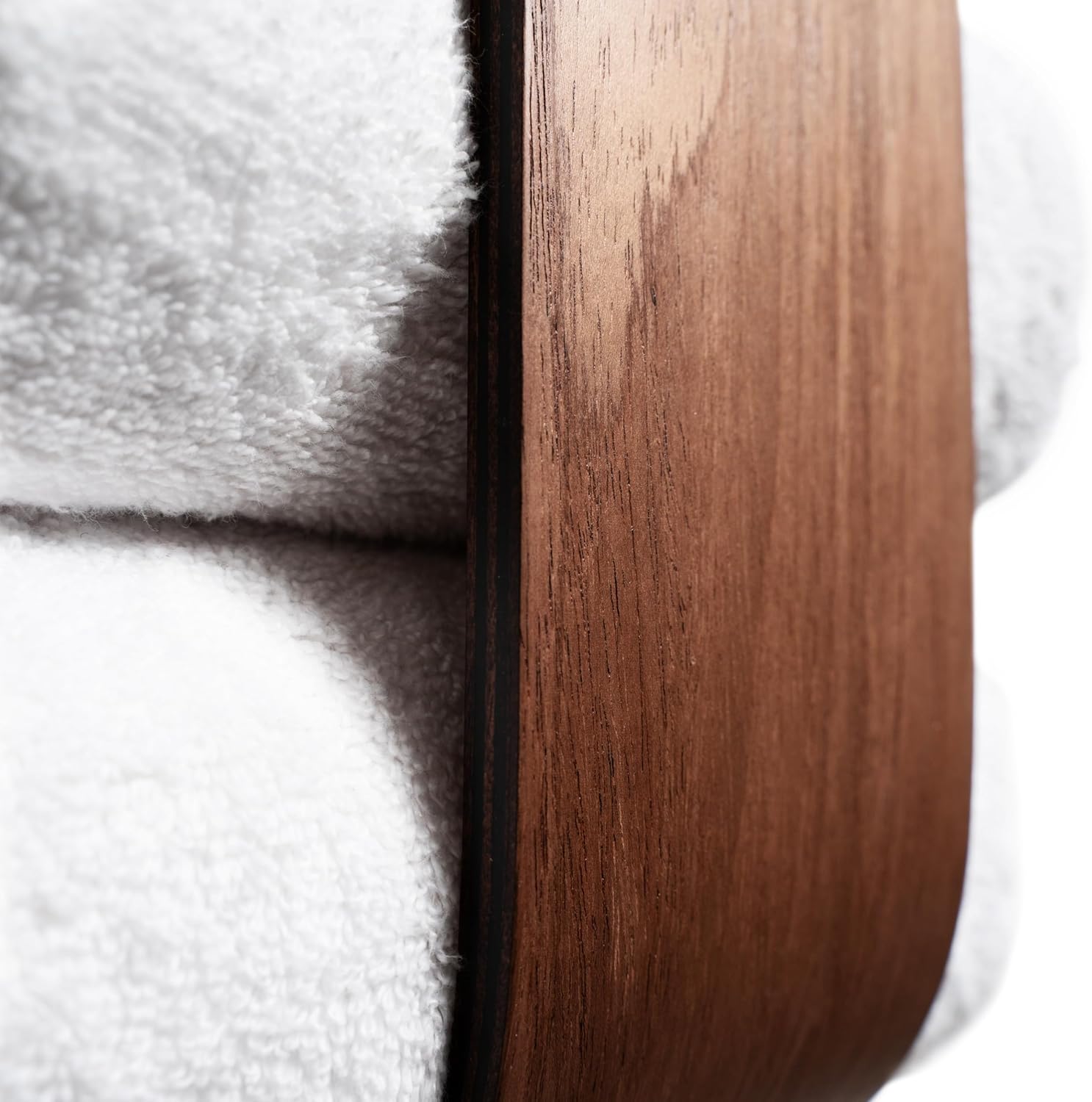 Bathroom Towel Holder, Toilet Paper Holder, Wooden Shelf, Walnut WC Roll Storage, Wall Mount Floating Rolls Rack, Unique Holders for Bathroom, TP Organizer (Wenge, Wide)