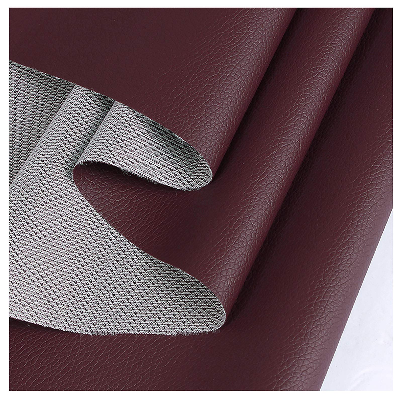 Cuir écologique rouge foncé 160 cm pour rénover un canapé de salon