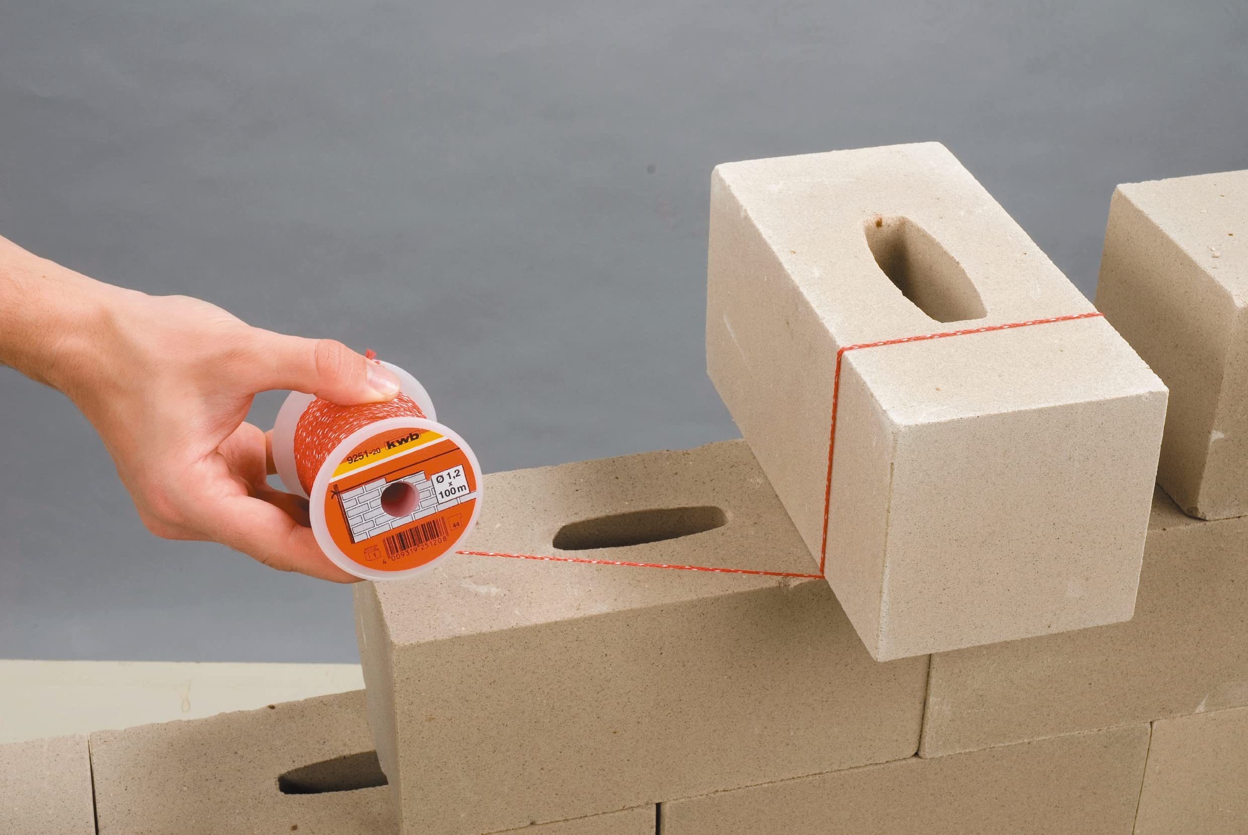 DEWEPRO Maurerschnur 100m Rot - Reißfeste Polyethylenschnur Für Bau & Garten