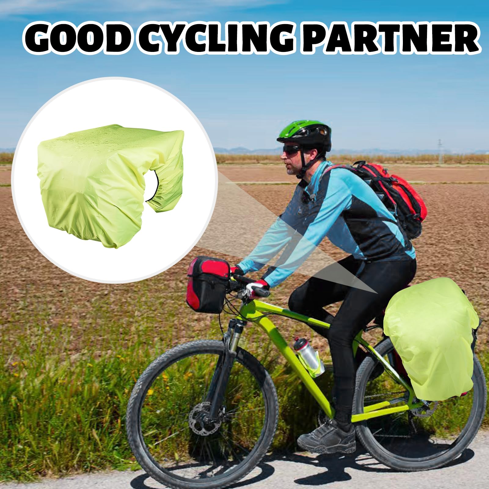 Fahrradkorb Regenschutz Fluoreszierend - Wasserdichte Abdeckung Für Gepäcktaschen