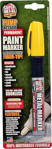 Super Met-Al Pump Action - Marcador permanente a base de agua, fórmula 100% a base de agua amarillo (cardado)