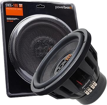 PowerBass 2XL-1240DS 12 in Subwoofer SWX-12G Grill Bundle
