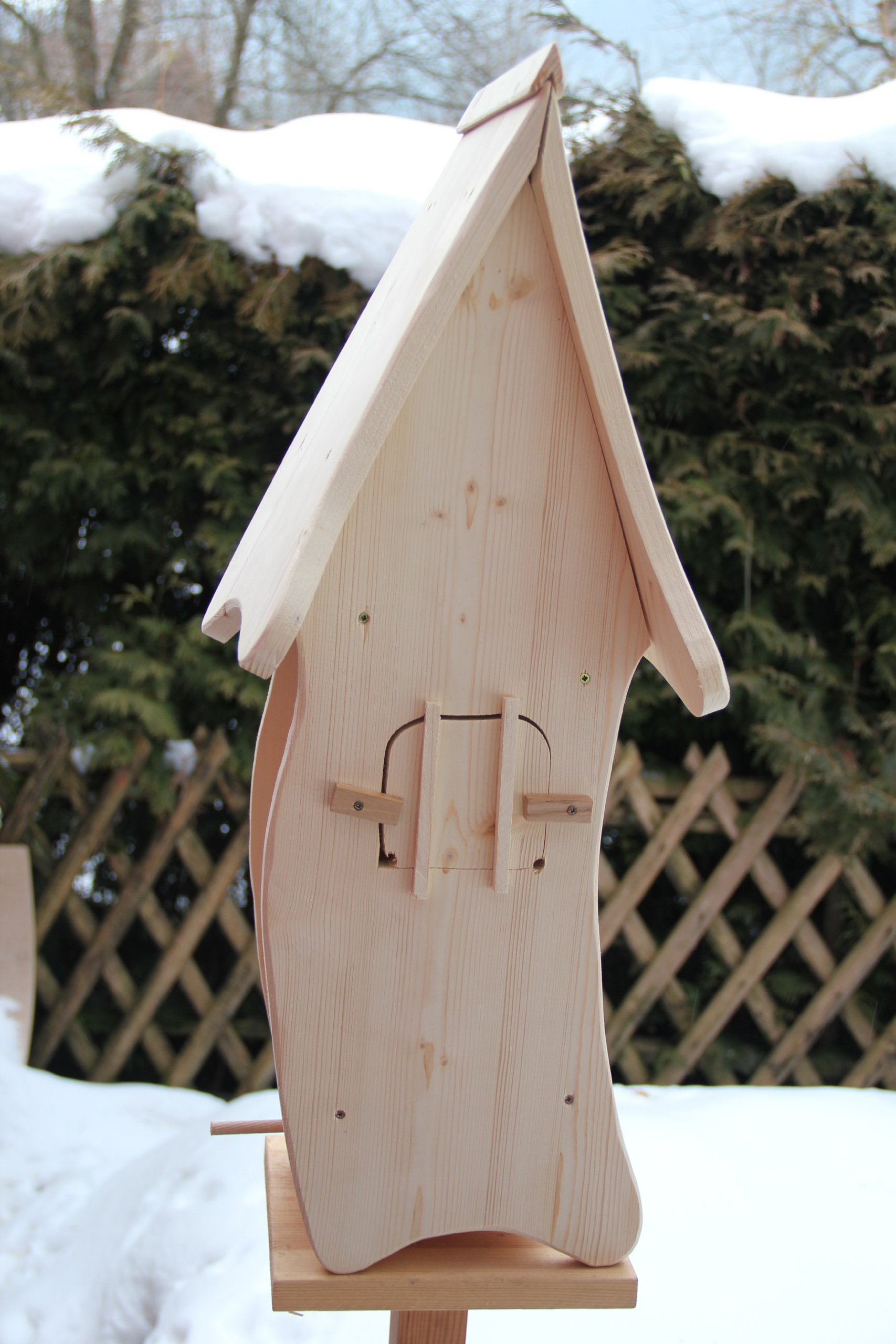 Nido XXXL (N4) decorativo en forma de casa con comedero de pájaros, con el procesamiento más limpio, decoración de jardín