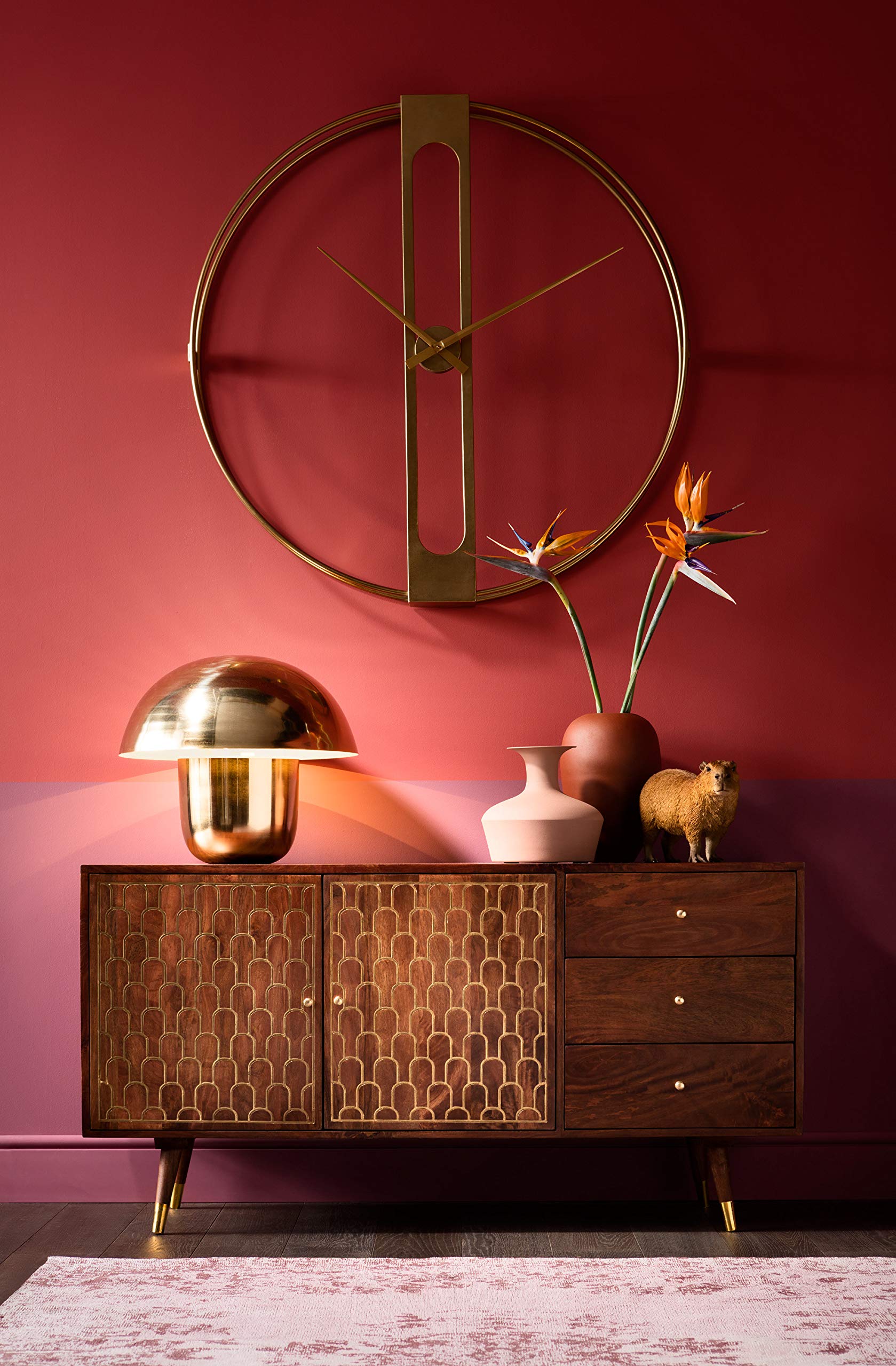 Kare Design Tischlampe Mushroom, gold, 44x50x50 cm (H/B/T)