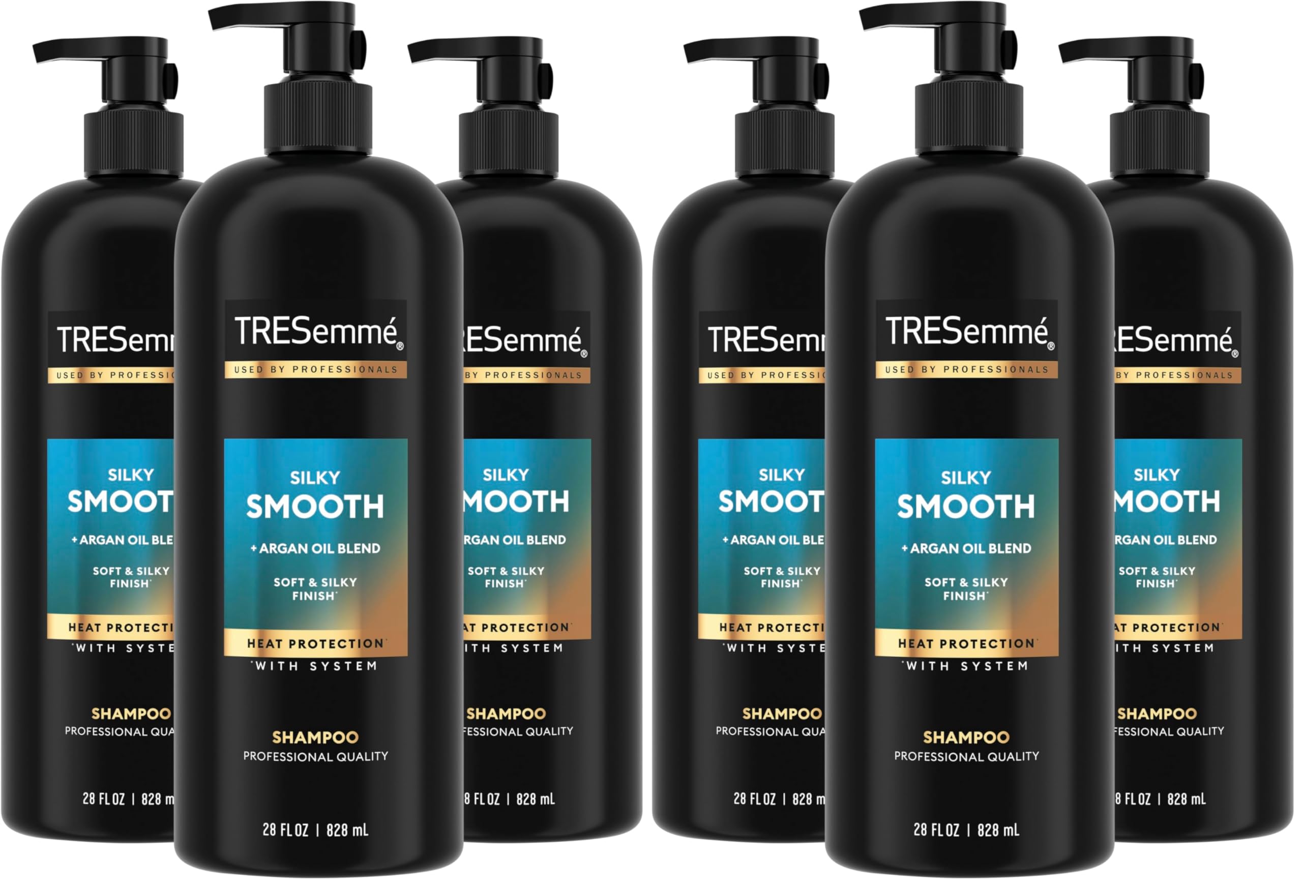 Anti-Frizz Shampoo For Frizzy Hair Formulated With Pro Style Technology 28 Fl Oz by TRESemmé – 28 Fl Oz (Pack of 6), Black, Pack of 6, Model 10022400701766