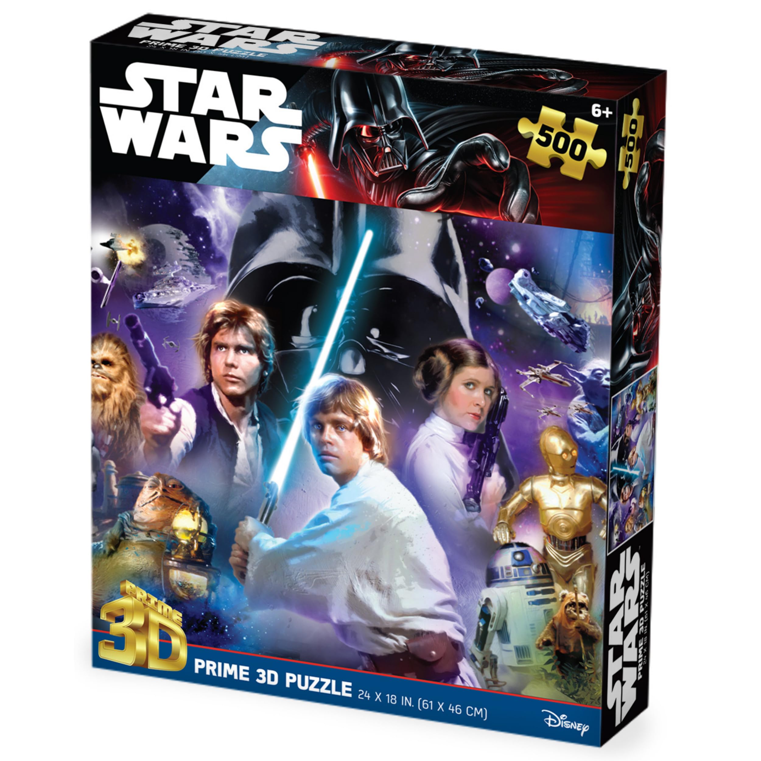 Amazon.com: Prime 3D | Lucas | Star Wars | 500 Piece 3D Jigsaw