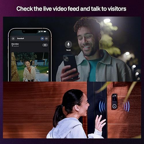 Miniatura 7 de Philips Hue Timbre de video seguro con cable, resolución 2K, visión gran angular, notificaciones, integración con luces de tono, audio