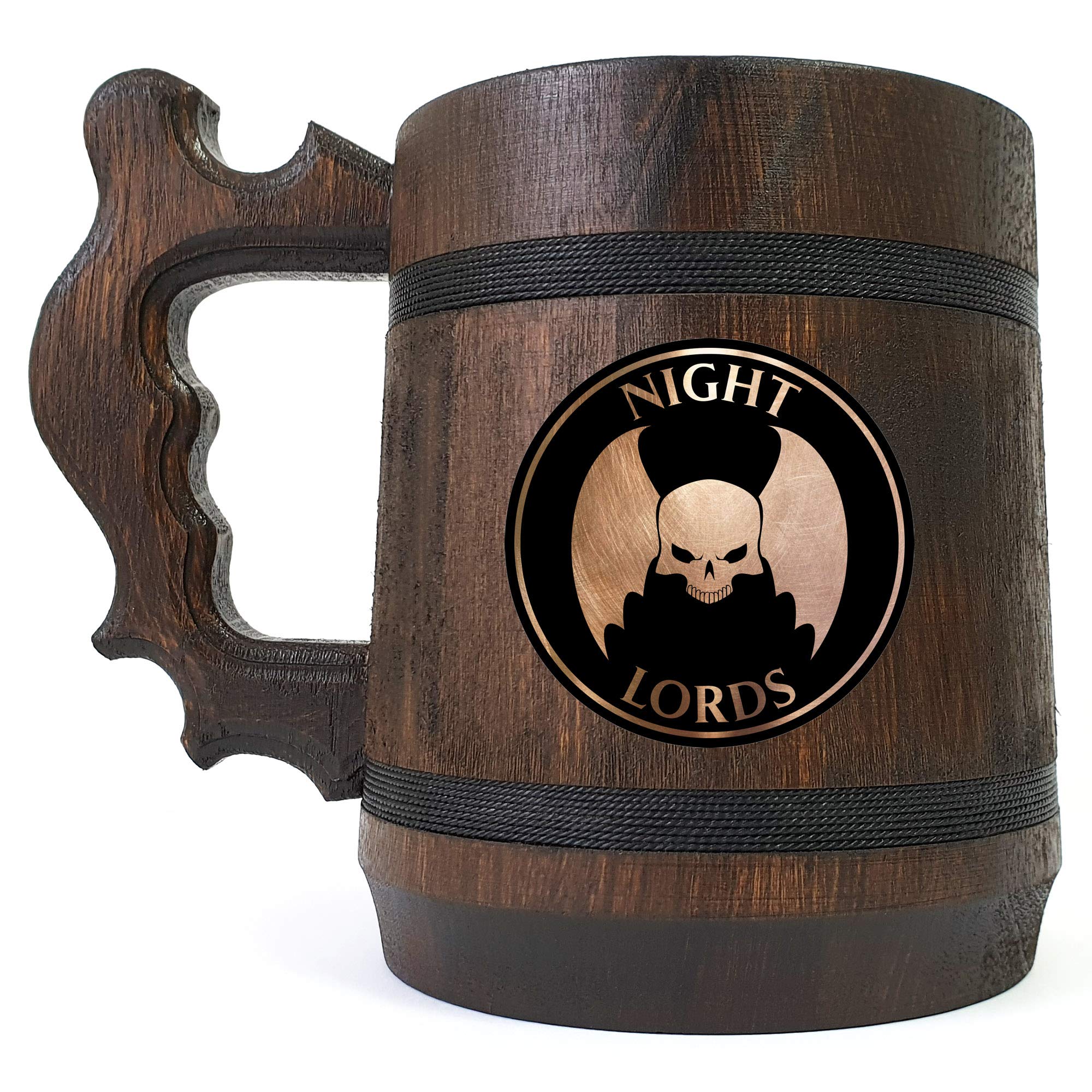 Night Lords (Chaos Space Marines) 40K Beer Mug, Personalized Stein, Wooden Tankard