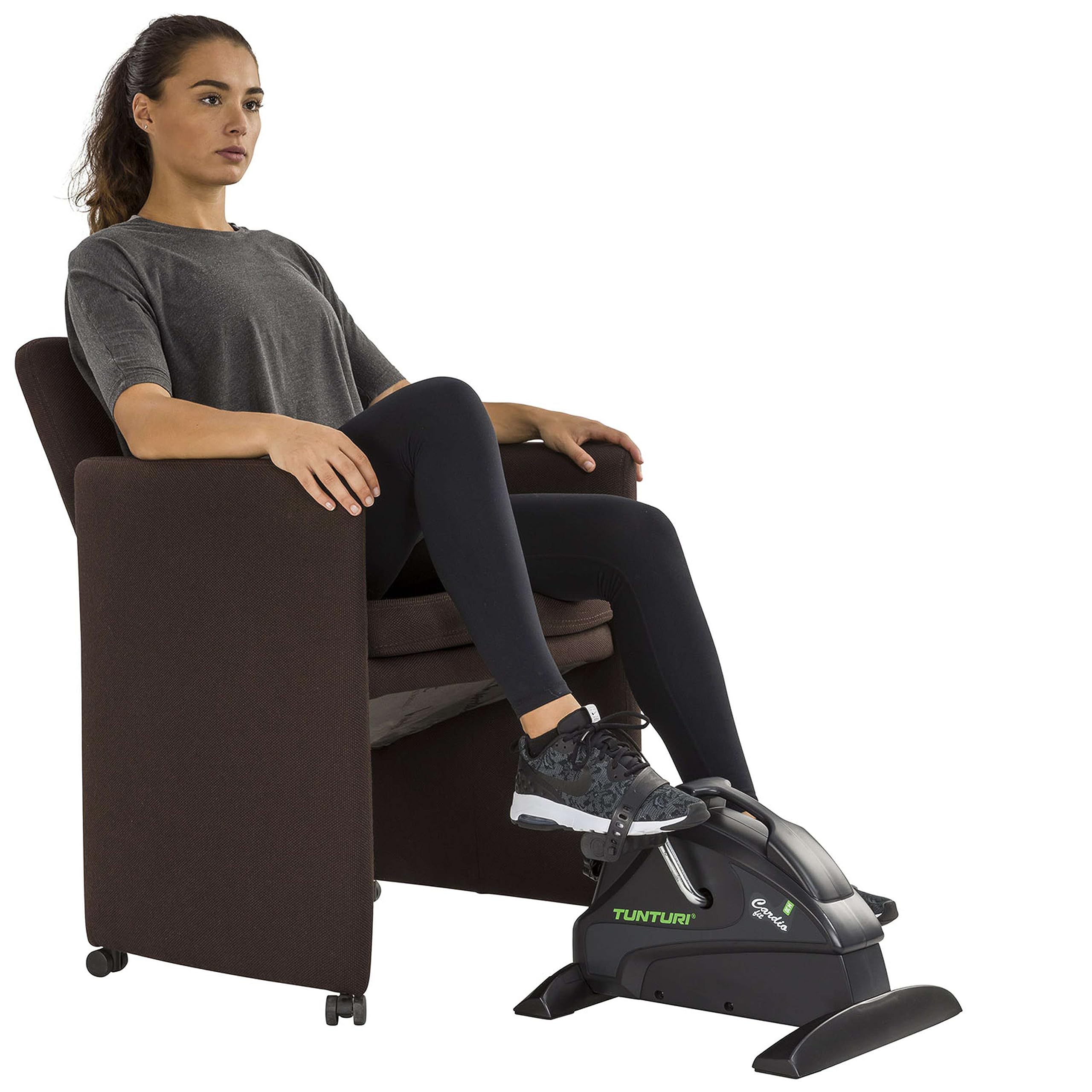 Tunturi Cardio Fit M30 Mini Bike Heimtrainer/Pedaltrainer/Arm- und Beintrainer/Minifahrrad/Bewegungstrainer für Senioren mit LCD-Bildschirmanzeige - Schwarz