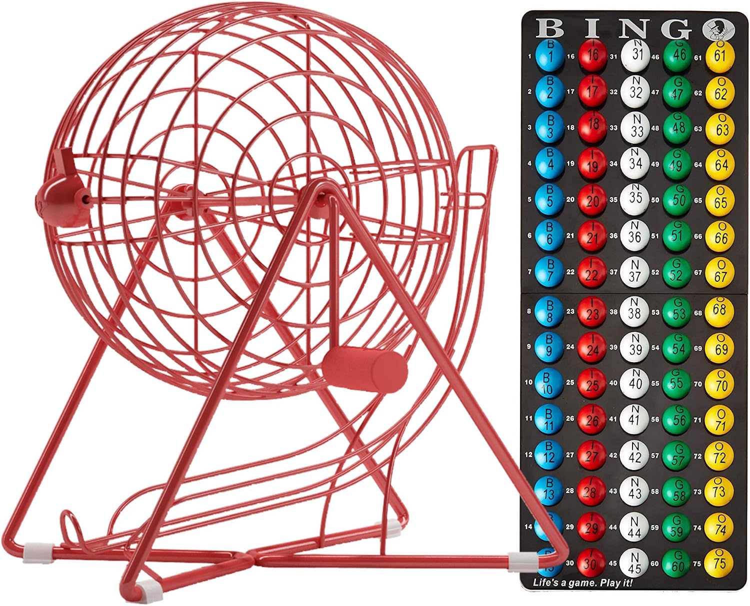 Buy MR CHIPS 11 Inch Tall Professional Bingo Set with Steel Bingo Cage
