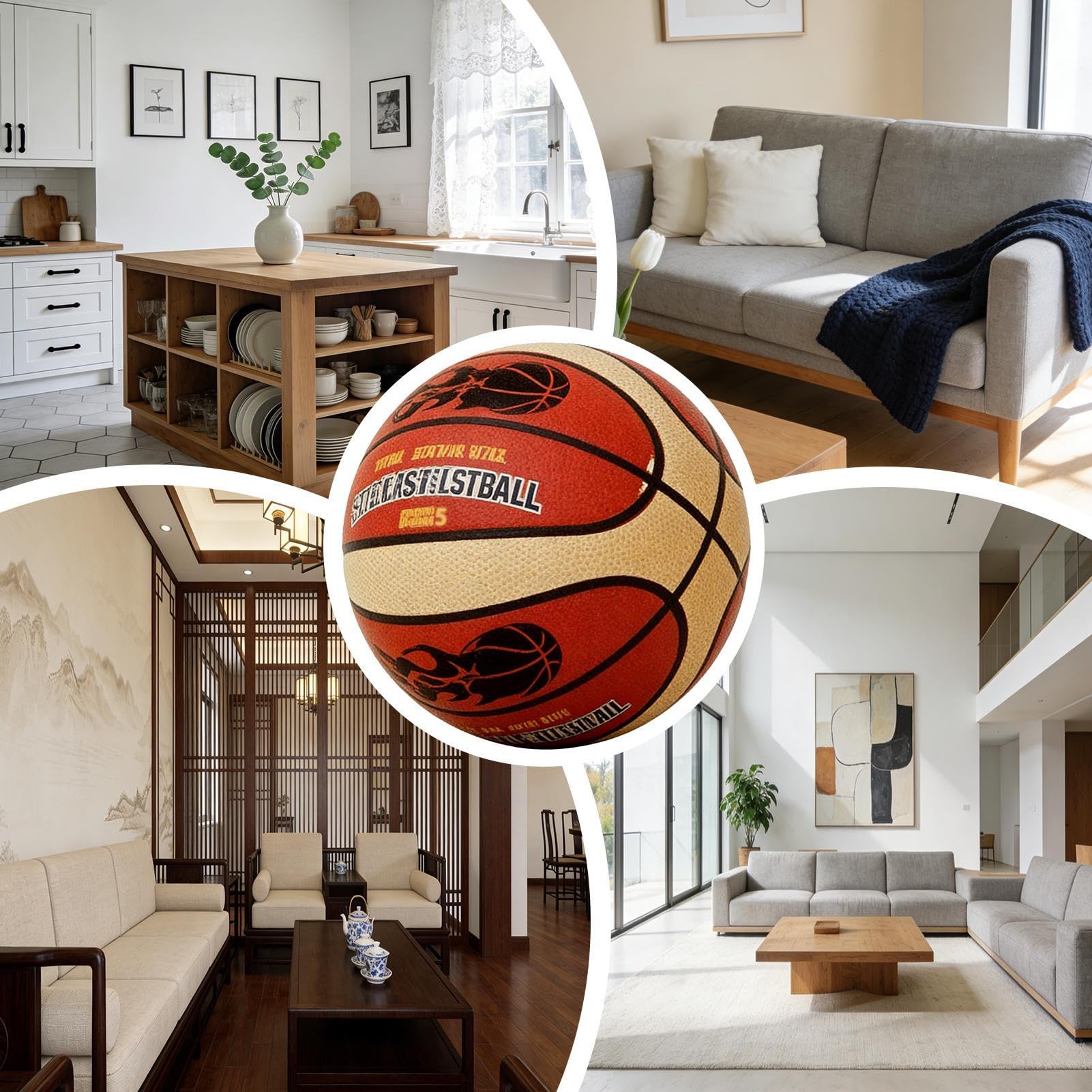 Générique Silent Basketball, No Noise High-Density Quiet Basketball | Soundless Easy Grip | Airless Basketball for Indoor Training | Flexible Ball for Boys Girls Kids Teen House Bedroom Sports