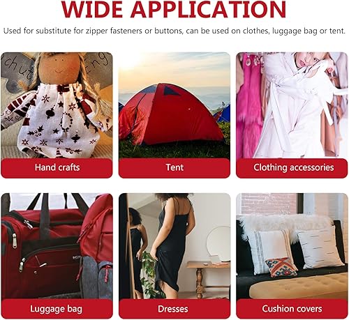 Miniatura 4 de EXCEART 1 cinturón de hebilla de plástico prensa Stud Band sujetadores de cinta de poliéster cinta de costura roja cinta de presión cinta de presión