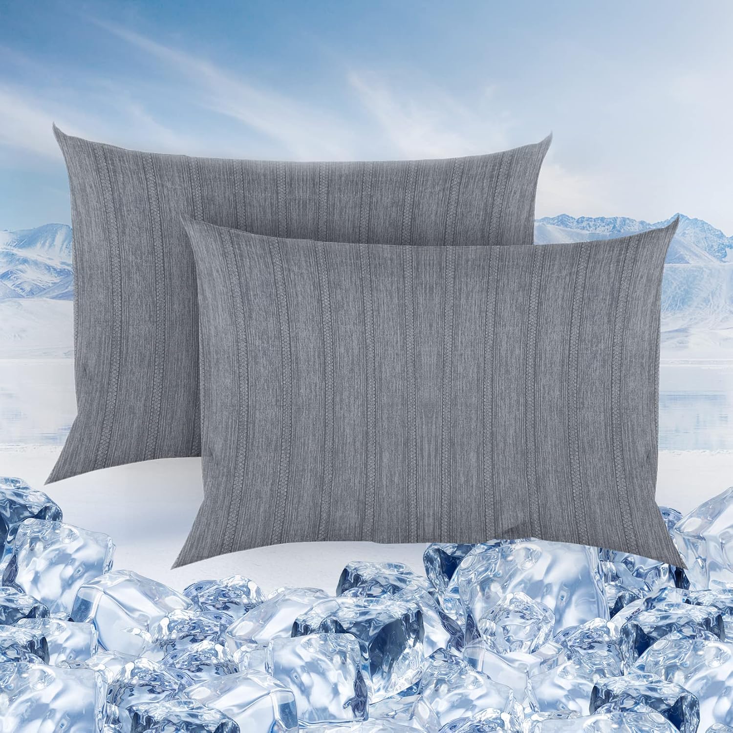 OMERAI Cooling Pillow Cases Standard Size for Night Sweats